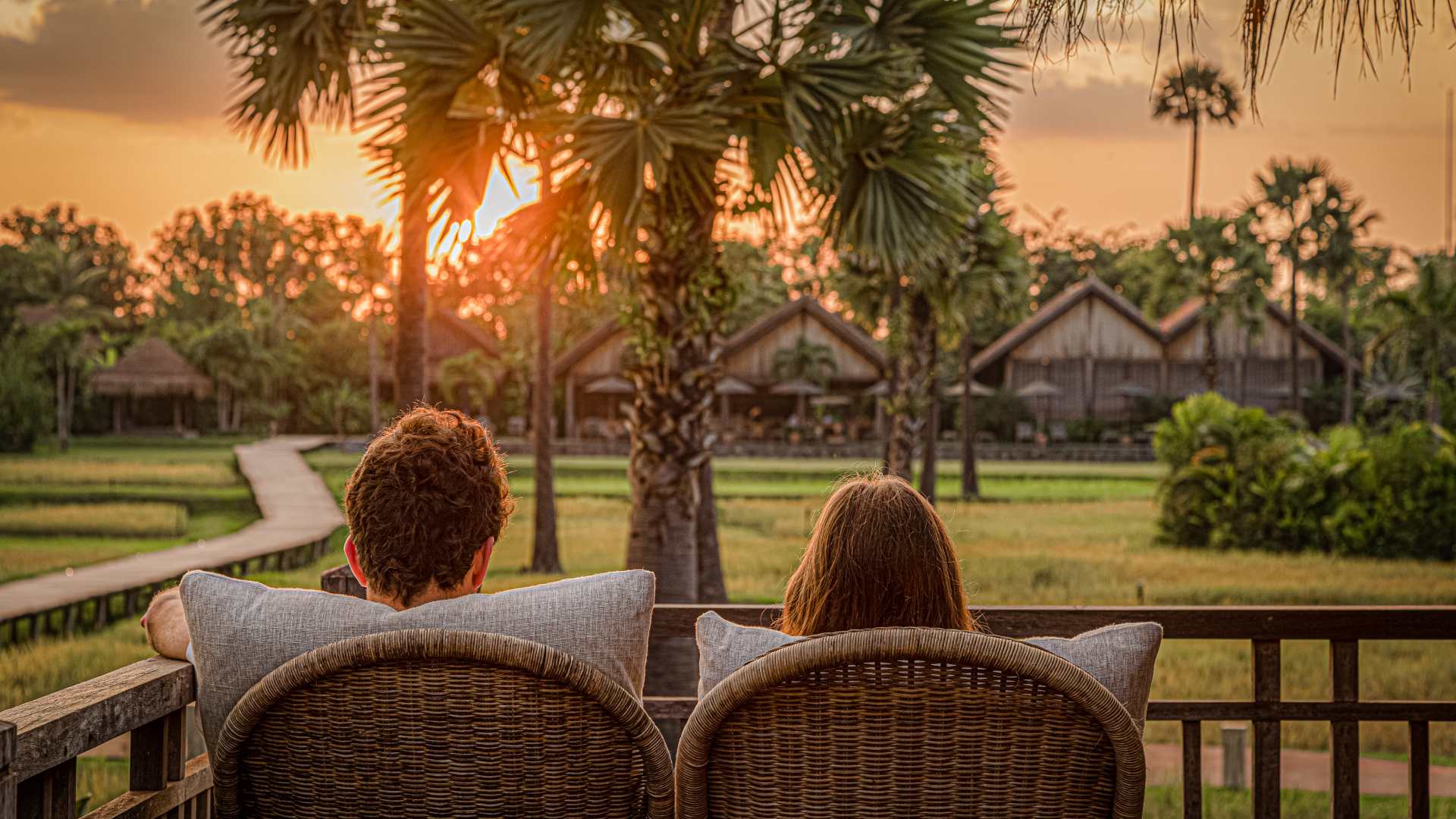 Cambodia, Siem Reap, Zannier Hotels Phum Baitang, View from main bar