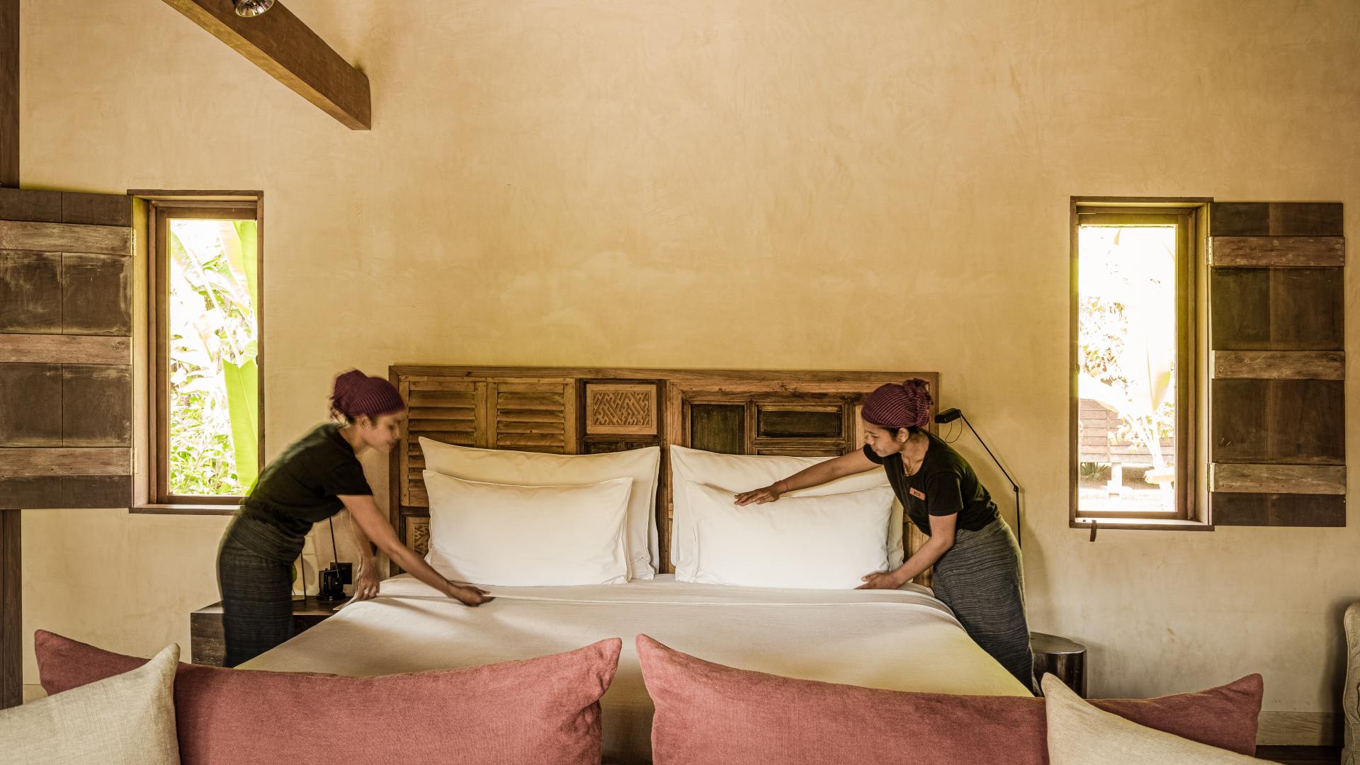 Cambodia, Siem Reap, Zannier Hotels Phum Baitang, Housekeeping