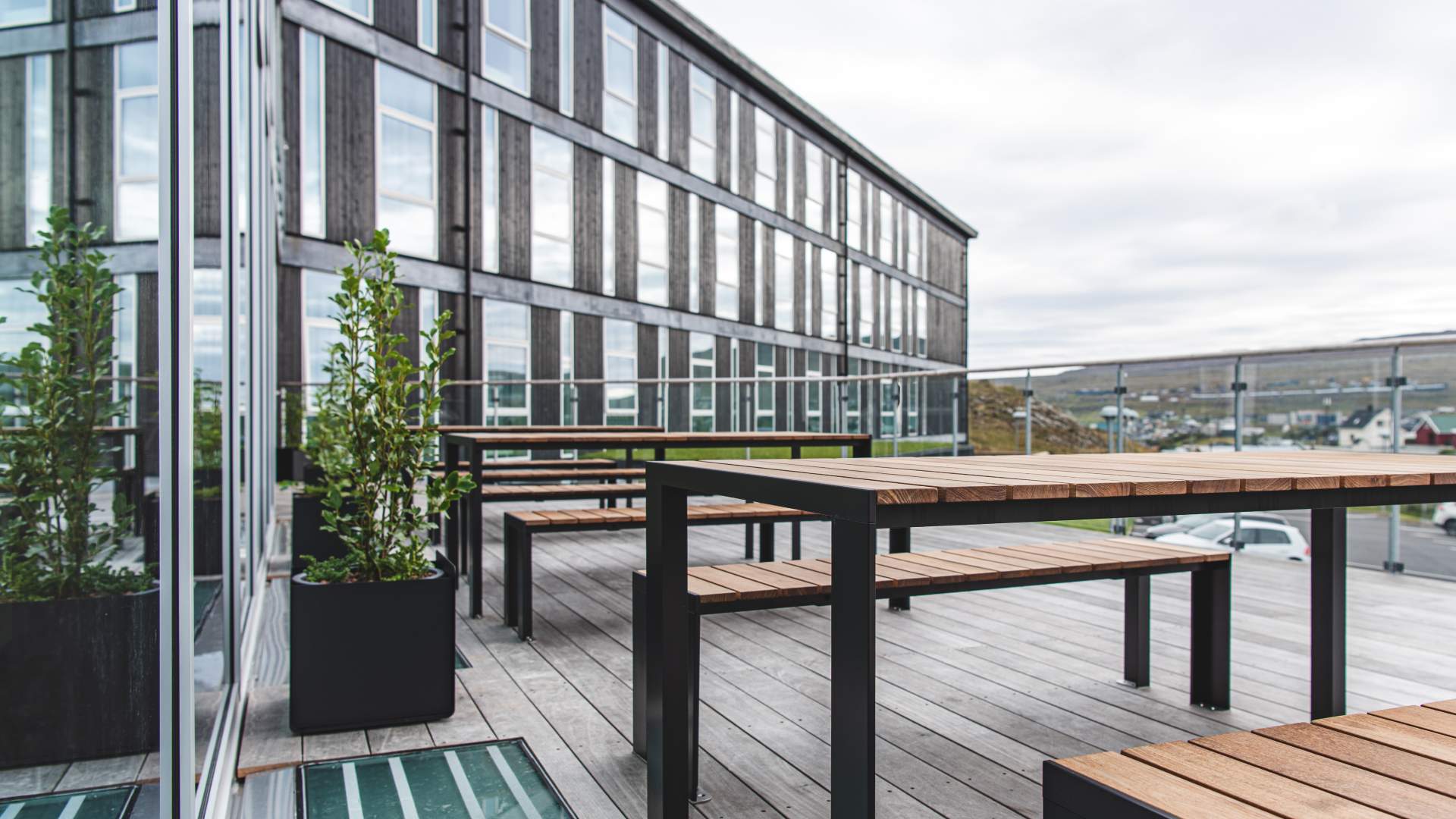 Færøerne Torshavn Hotel Brandan, Terrasse