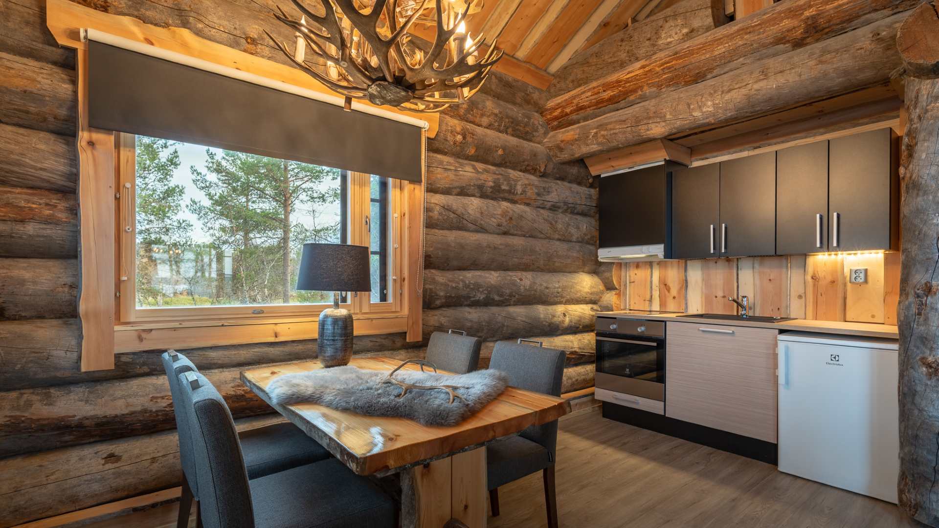 Finland, Finske Lapland, Inari, Wilderness Hotel, Log Cabin, Udsigt
