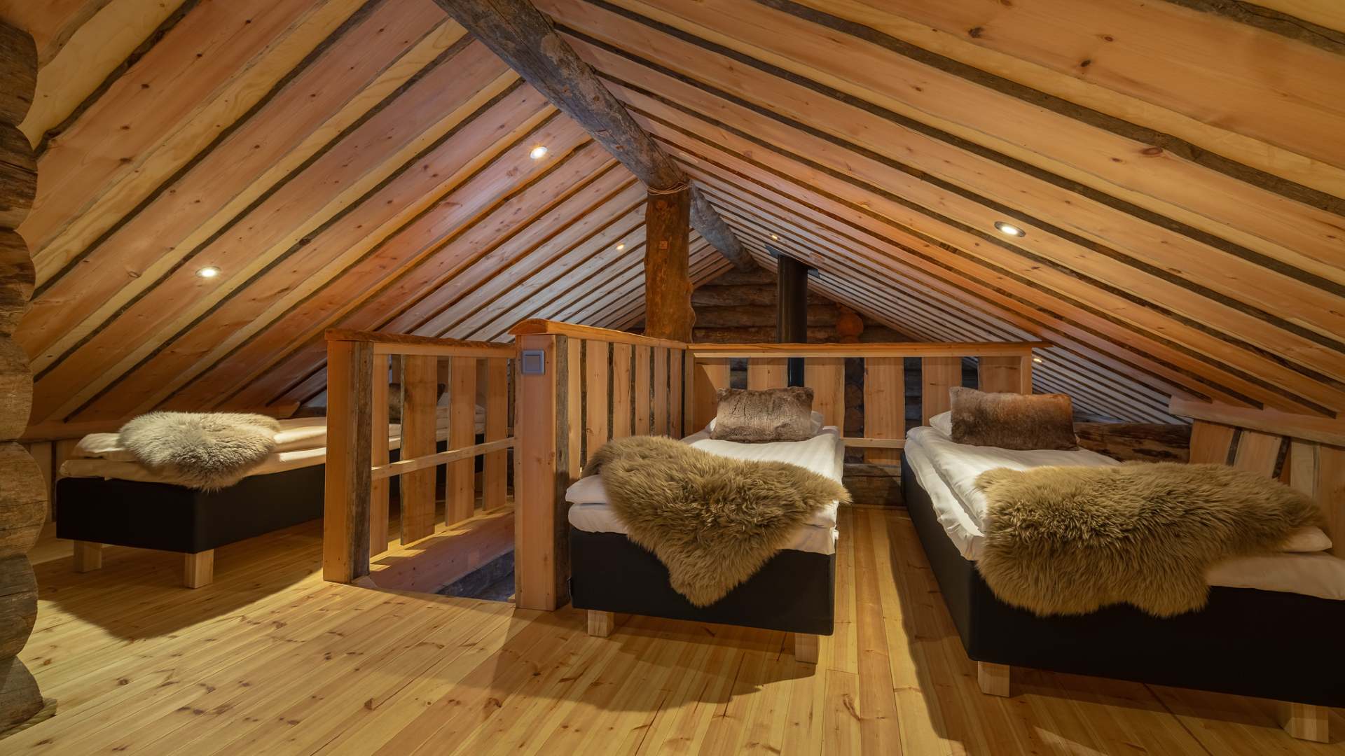 Finland, Finske Lapland, Inari, Wilderness Hotel, Log Cabin
