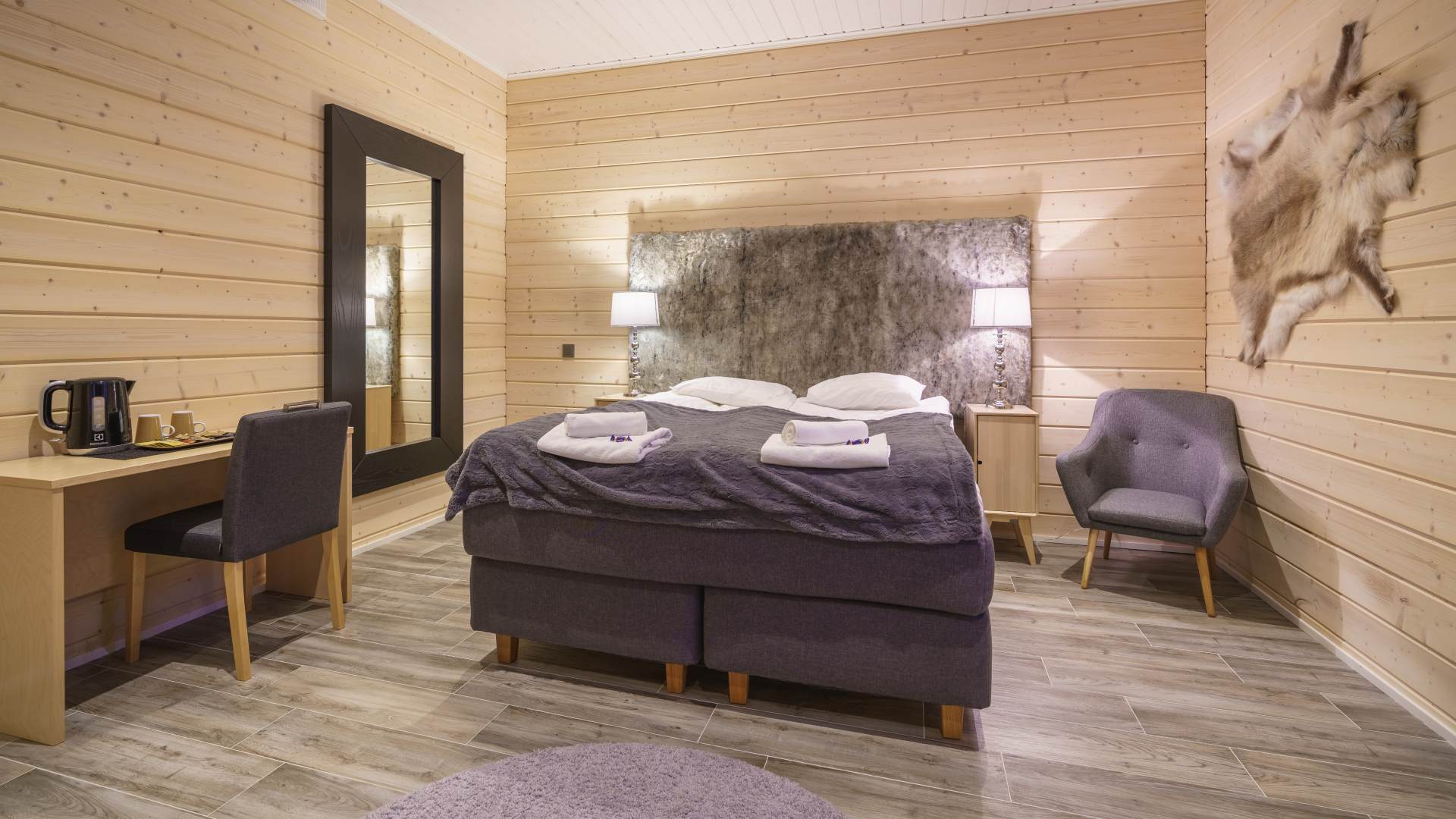Finland, Finske Lapland, Moutka Wilderness Hotel Superior Sauna Room