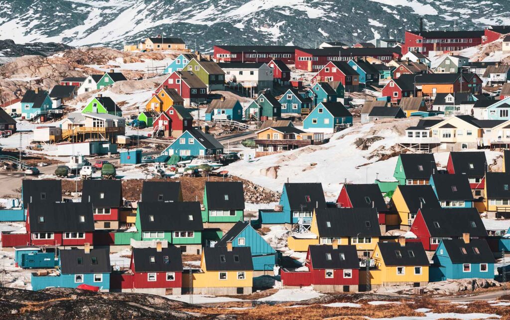 Grønland, Illulissat, Huse I Farver, Diskobugten, Bygd