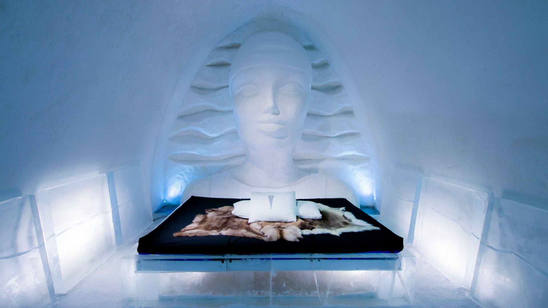 Sverige Lapland Icehotel Art Suite Icewoman