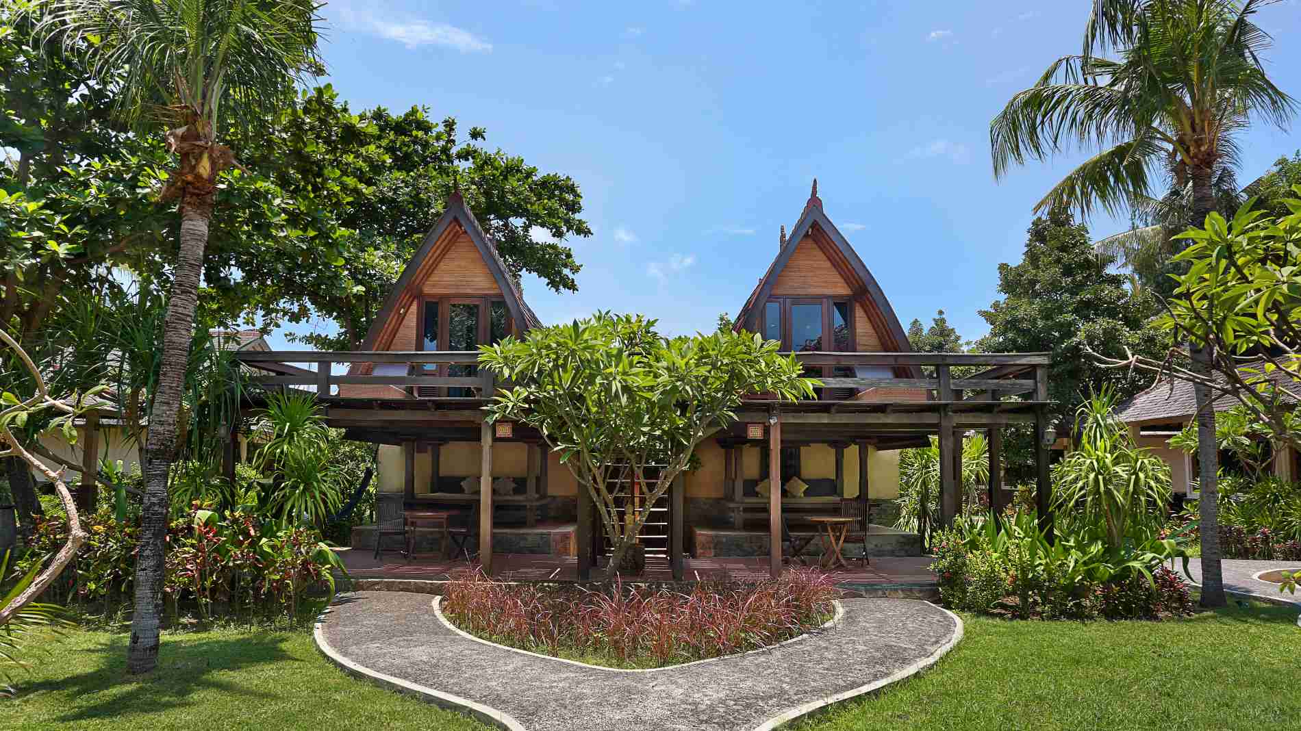 Indonesien gili trawangan vila ombak traditional hut hotel