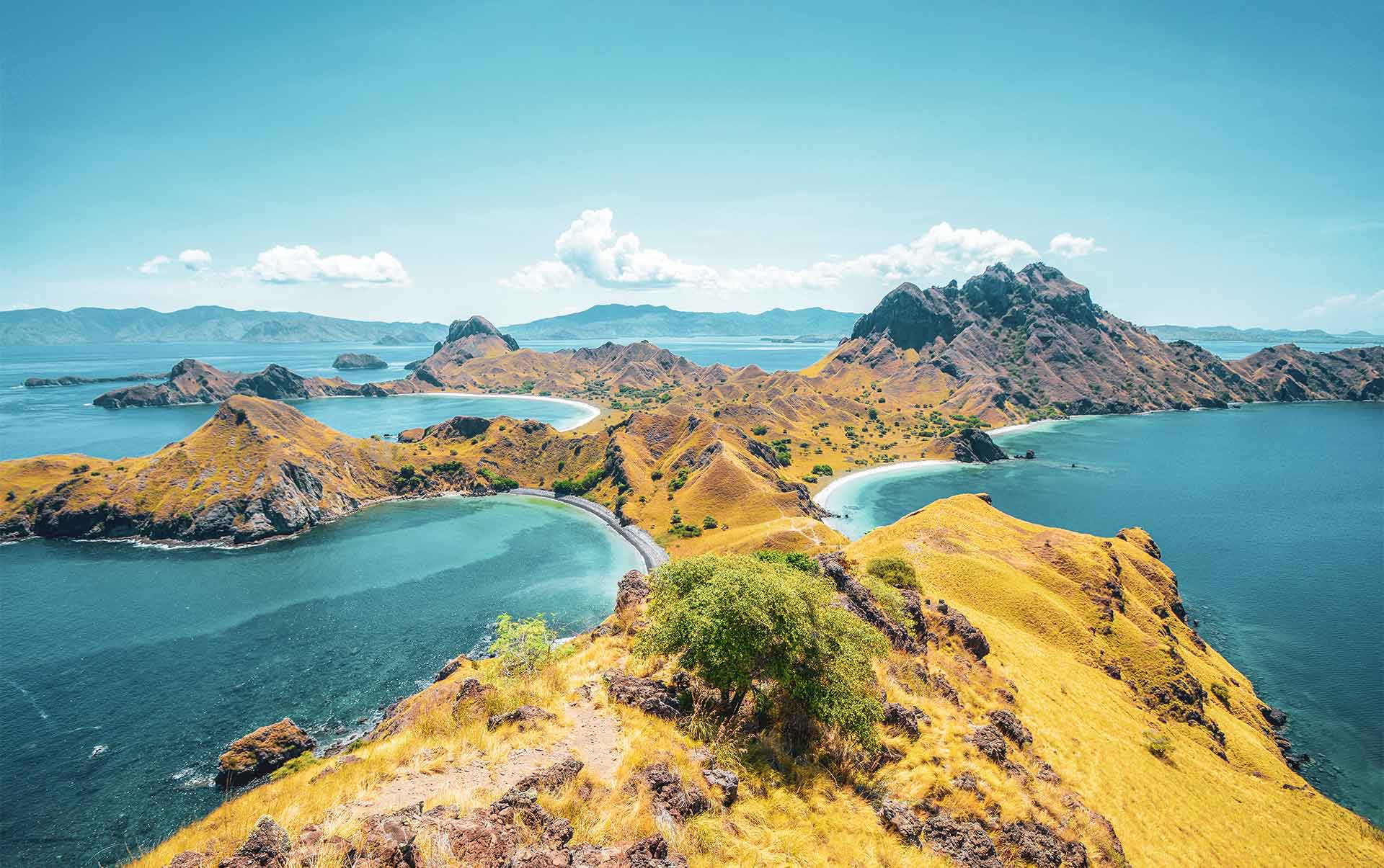 Indonesien Komodo, Padar Island Udsigt
