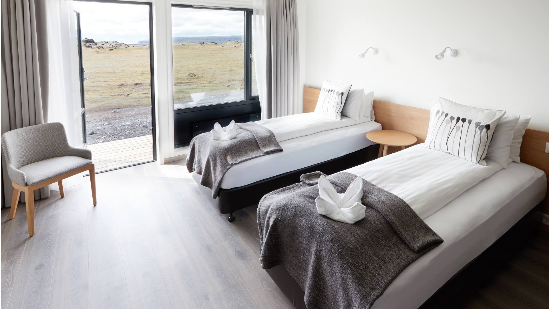 Rejser til Island, N&uacute;par, Fosshotel N&uacute;par, twin room
