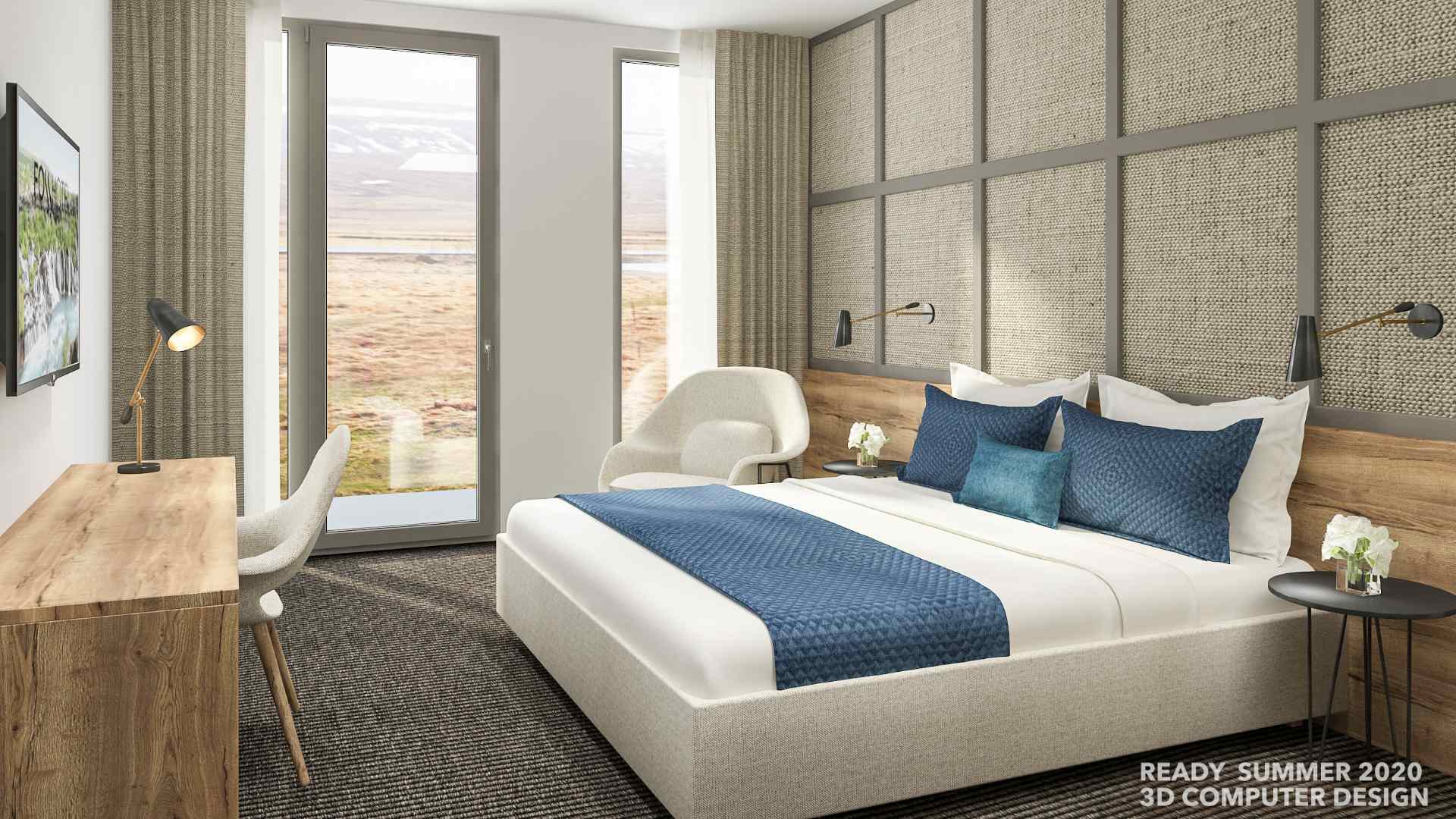 Rejser til Island, Reykholt, Fosshotel Reykholt, renovated room