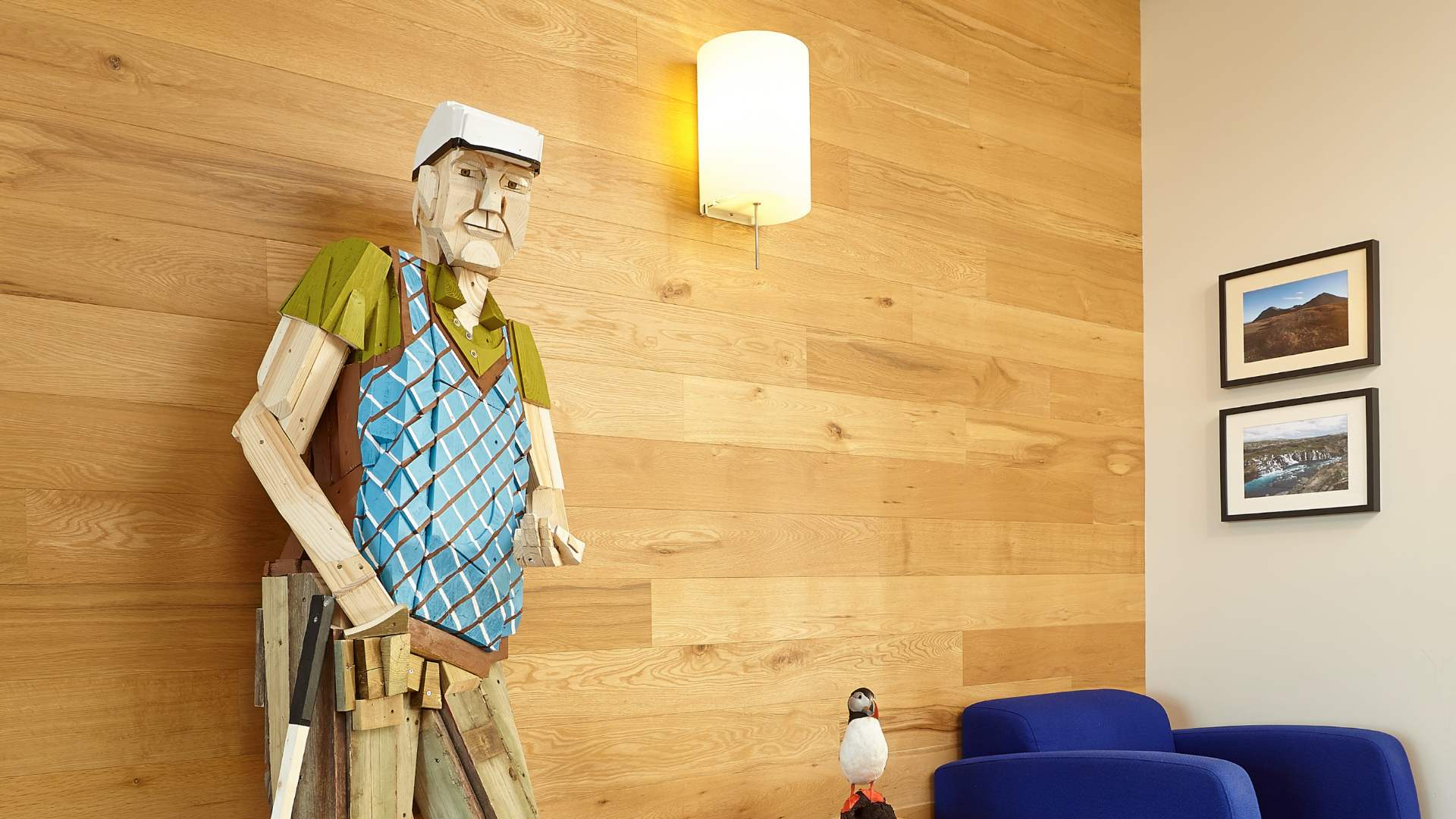 Rejser til Island, Vestisland, Hotel Hamar, skulptur