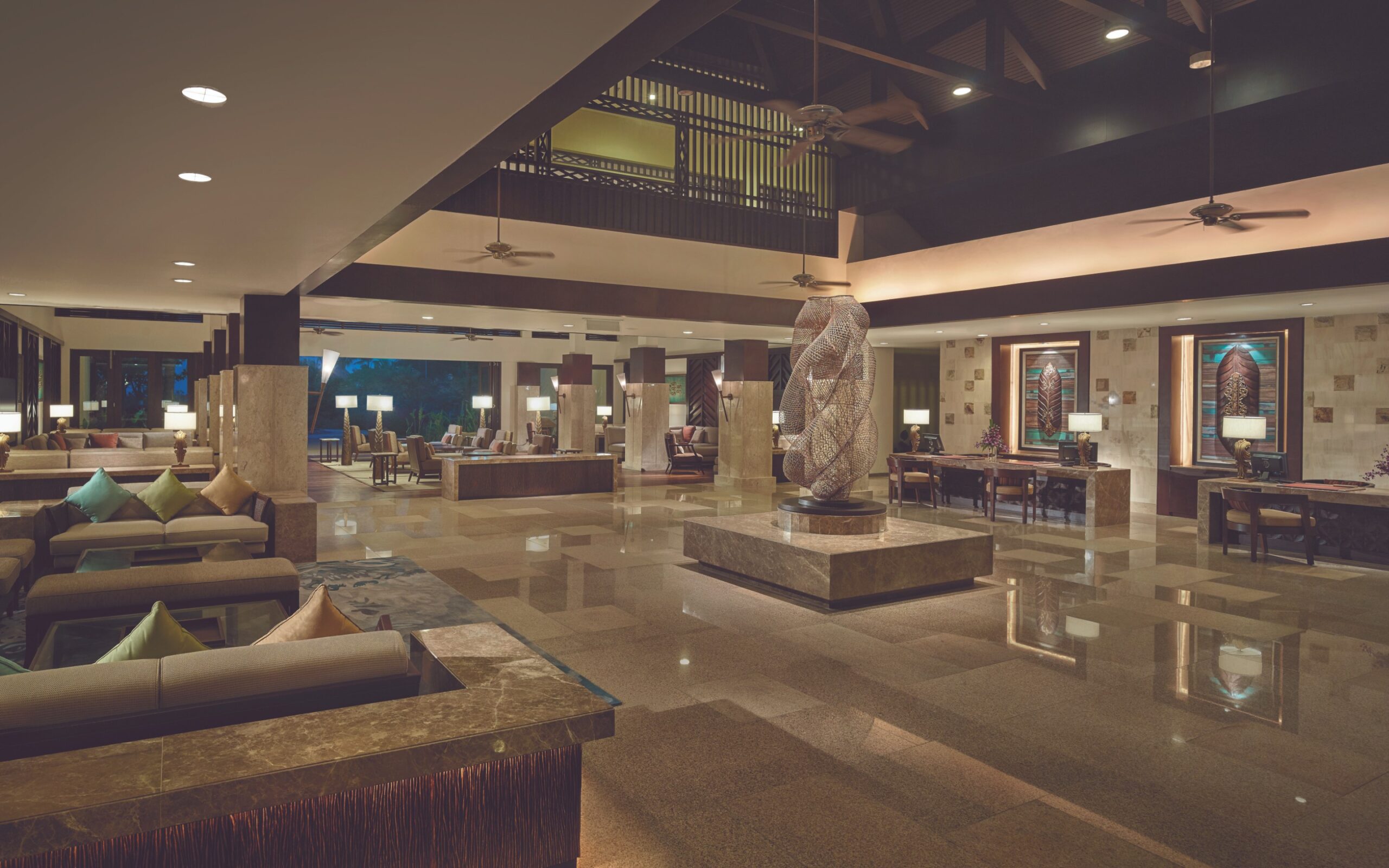 Malaysia, Borneo, Kuala Lumpur, Shangri La Rasa Ria, Ocean Wing Lobby