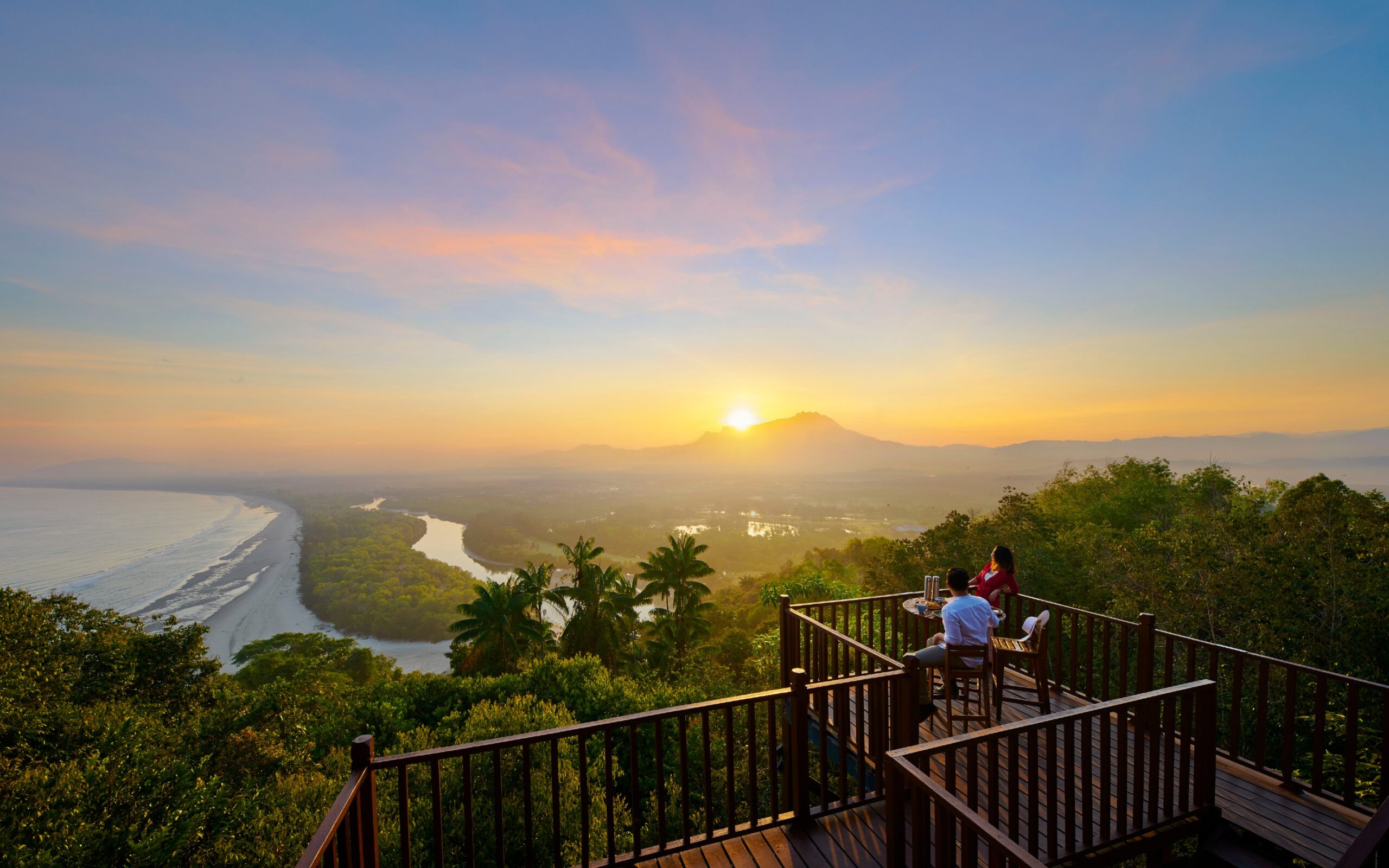 Malaysia, Borneo, Kuala Lumpur, Shangri La Rasa Ria, Sunset View From Balcony
