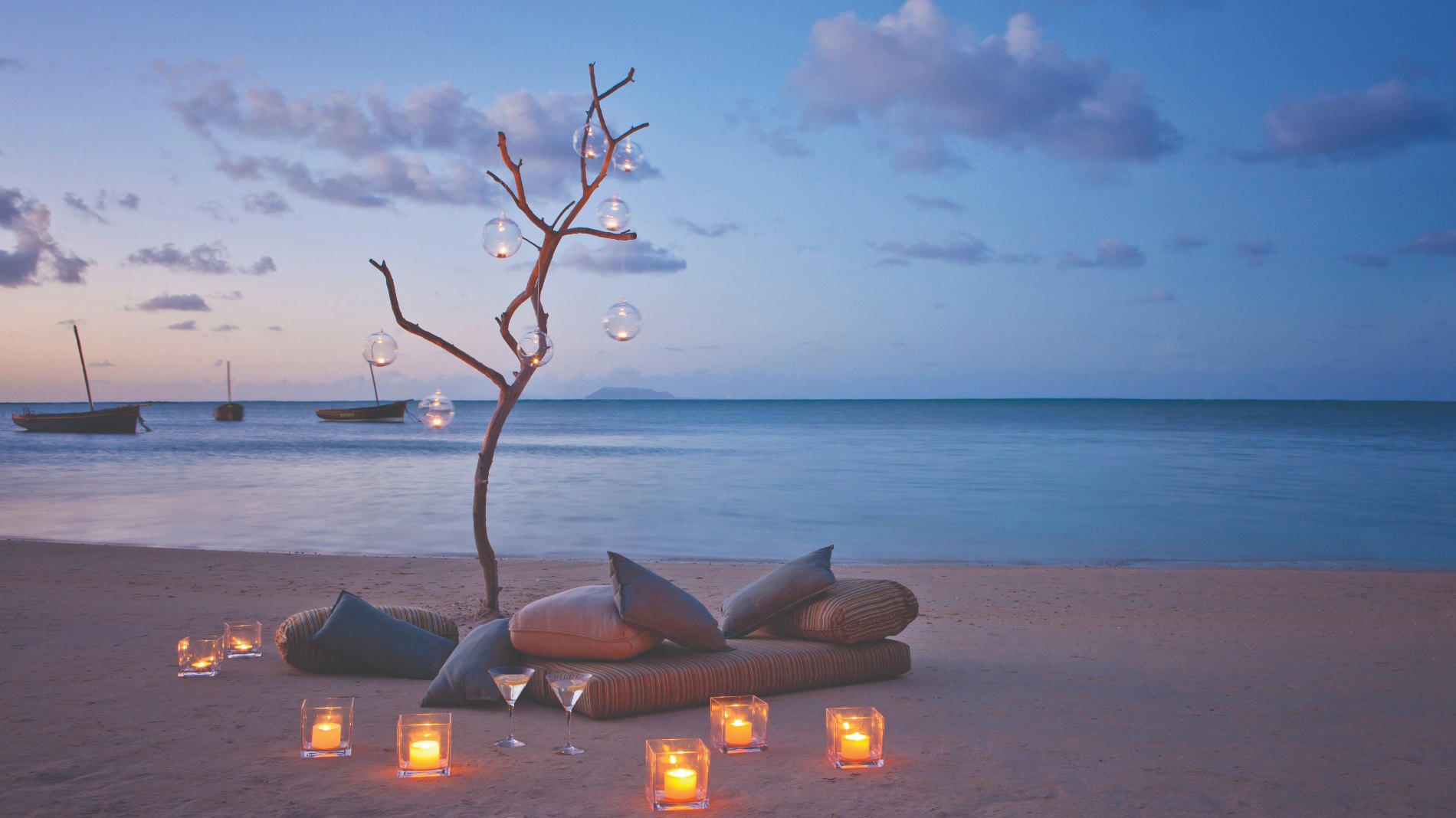 Rejser til Mauritius, Veranda Paul et Virginie Hotel and Spa, strand set up