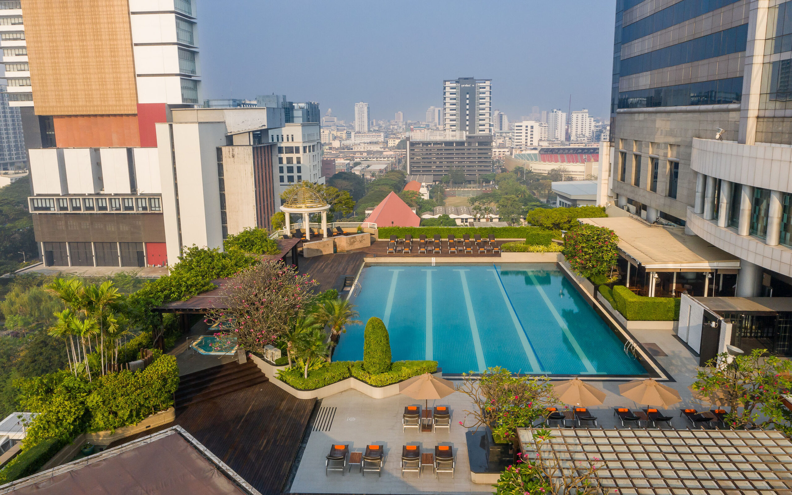 Rejser til Thailand, Bangkok, Pathumwan Princess Hotel, pool