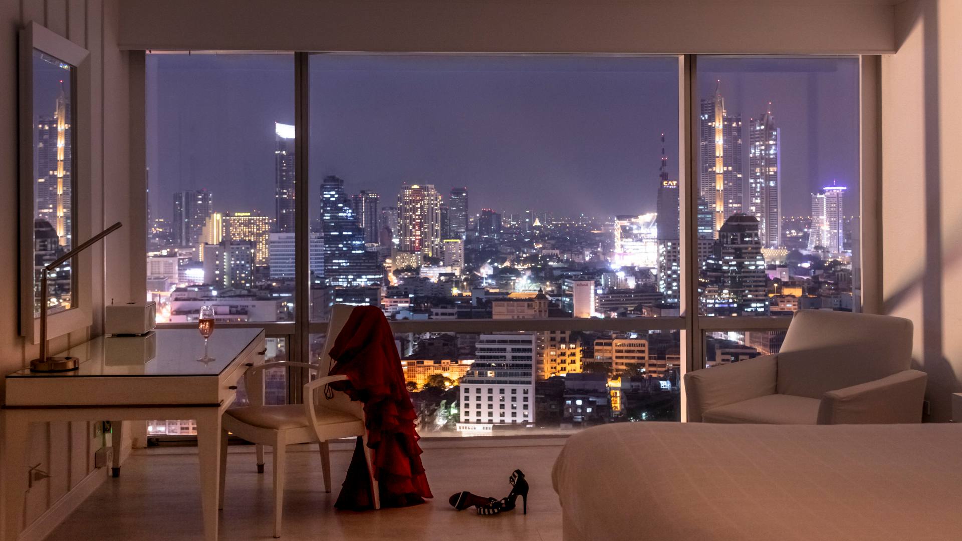 Thailand, Bangkok, Pullman Bangkok Hotel G, Evening View