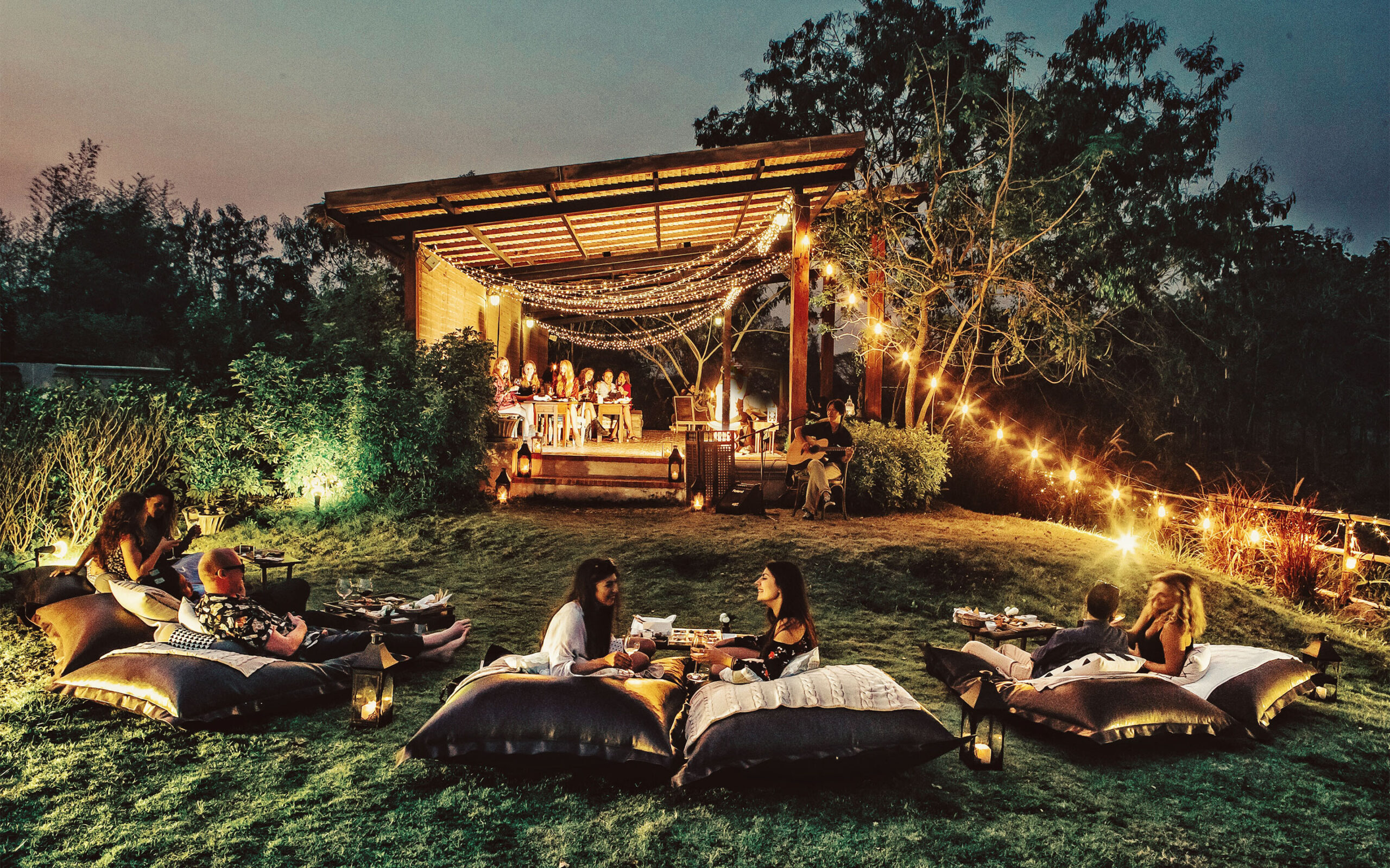 Thailand, Pai, Reverie Siam Resort, Riverside Evening