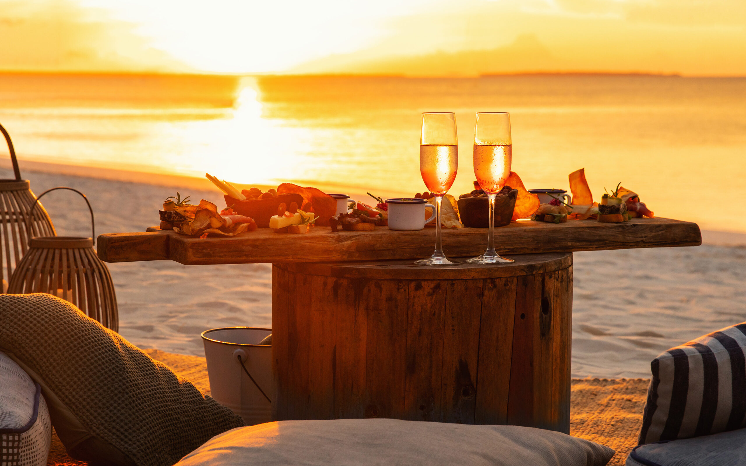 Drinks ved solnedgang