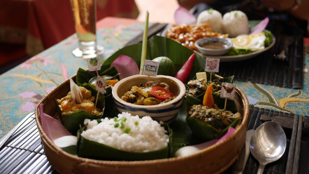 Cambodia, Siam Reap, Smagen af Cambodia, Måltid, Lokale Retter