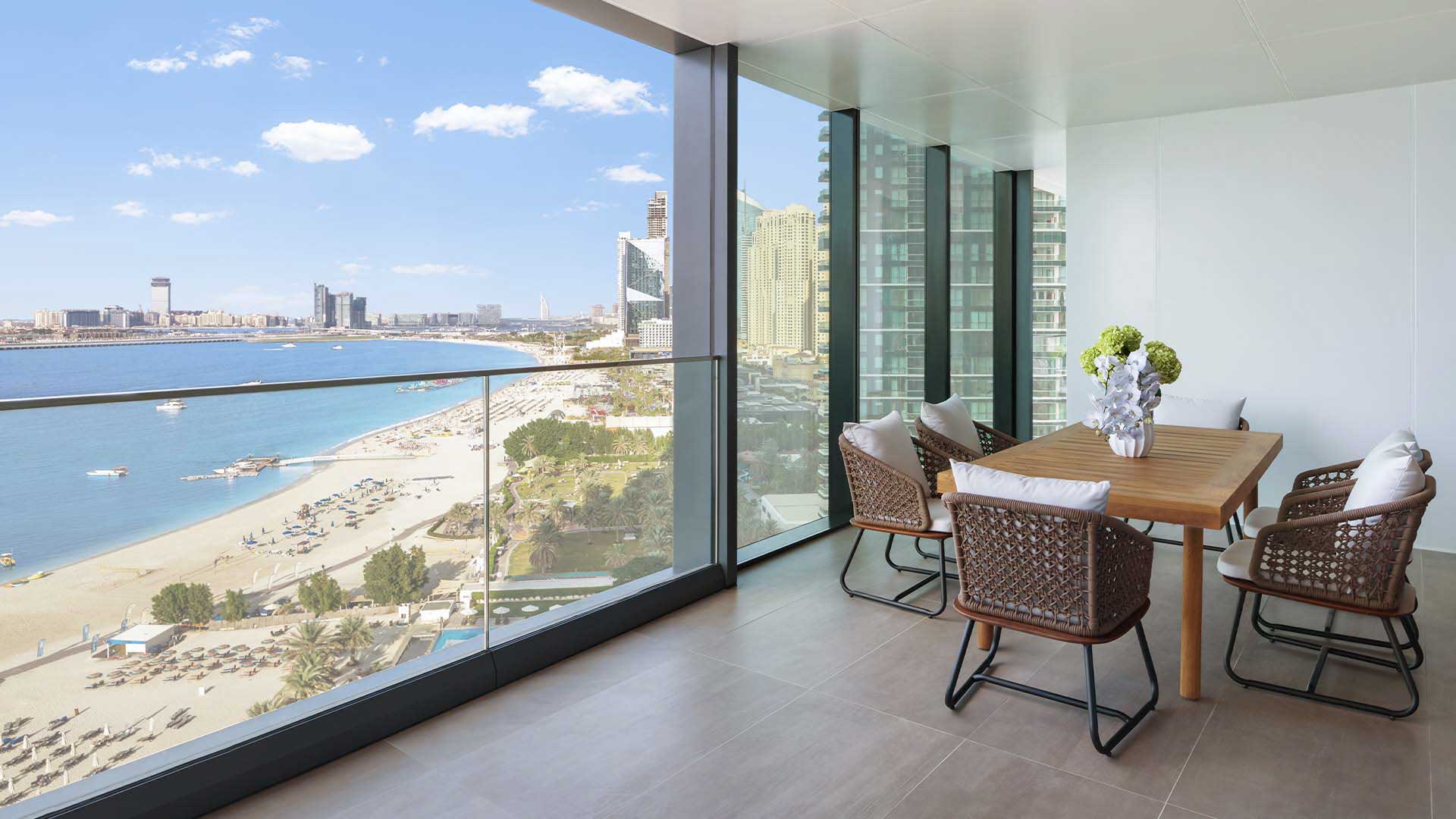 Dubai Address Beach Resort, Three Bedroom Presidential Suite, Seaview, Havudsigt