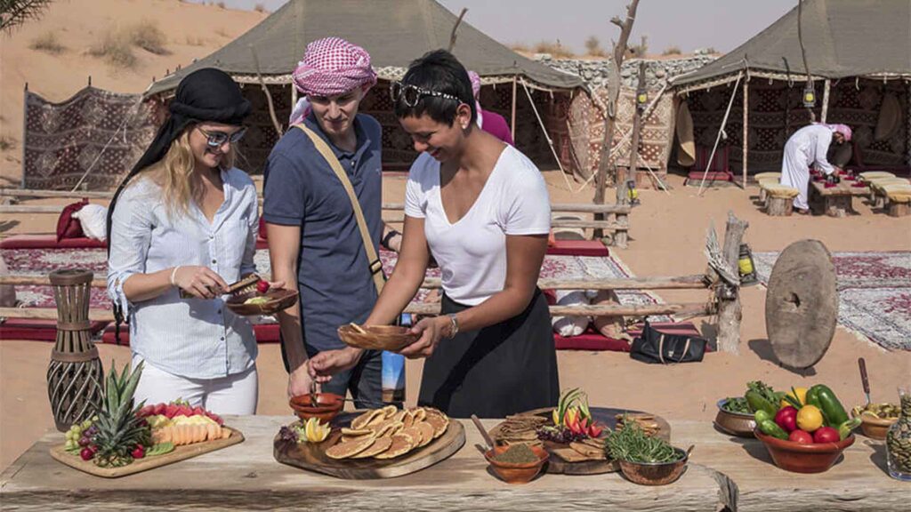 Dubai Ørken Safari Beduin Måltid, Lokale retter
