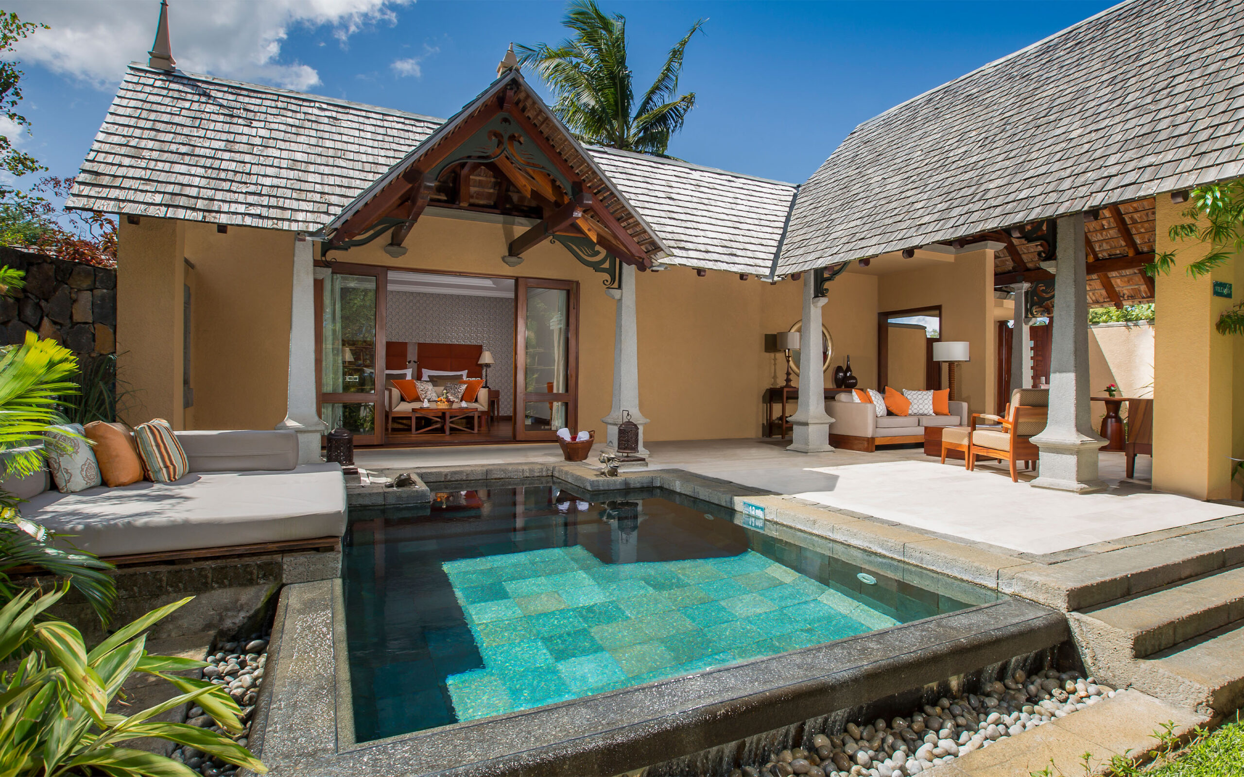 Rejser til Maurtius, Maradiva Villas Resort & Spa, Udendørsområdet i en Luxury Suite Pool Villa