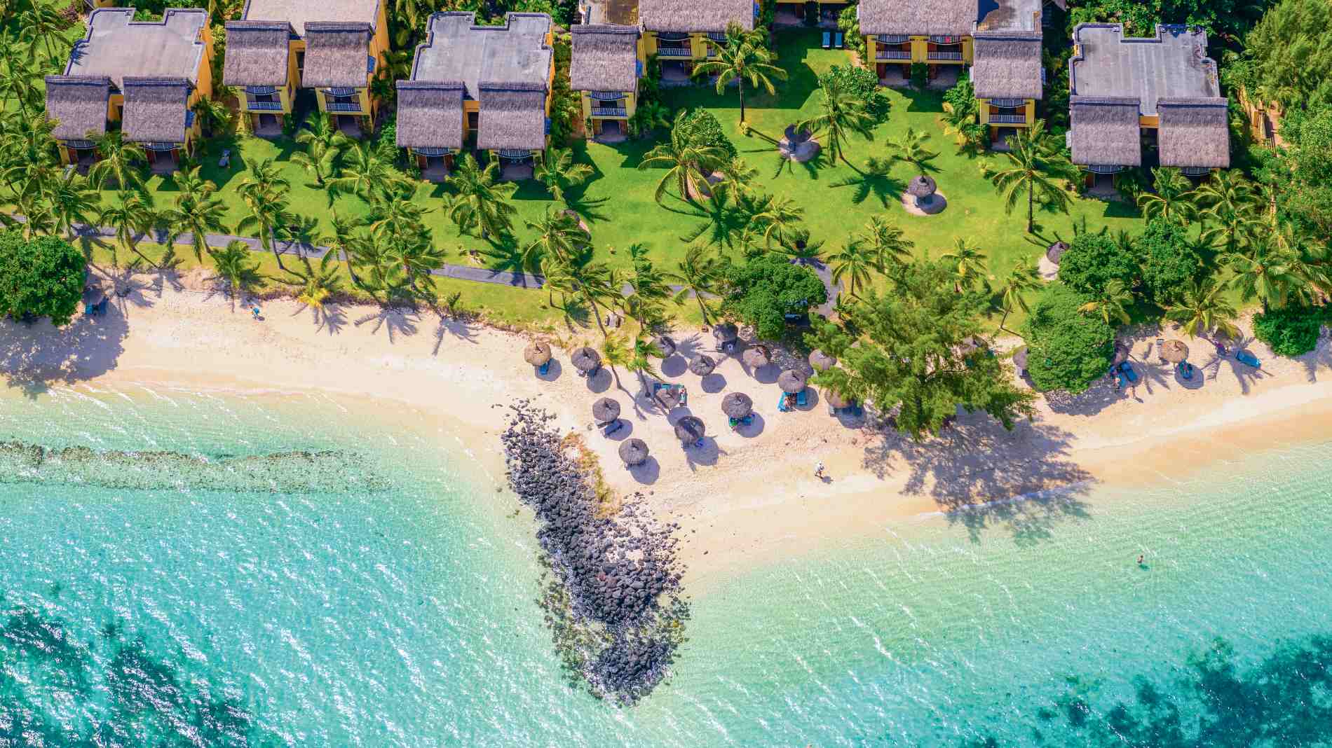 Rejser til Mauritius, Paradis Beachcomber Golf Resort & Spa, Værelserne ligger ofte tæt ved stranden