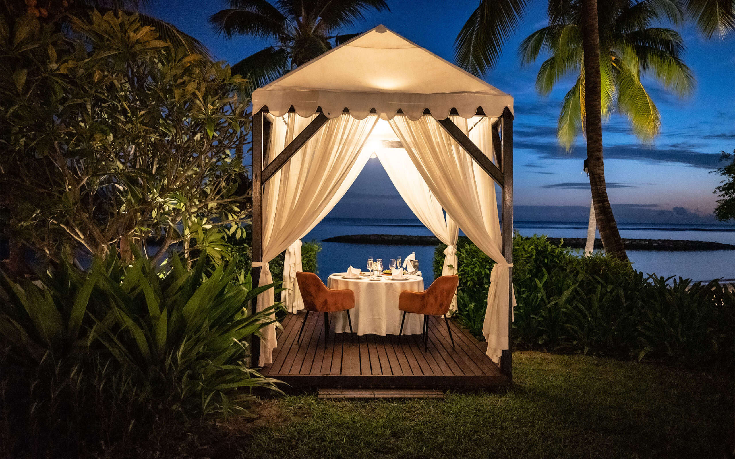 Mauritius Sands Suites Resort Romantisk Middag Gazebo