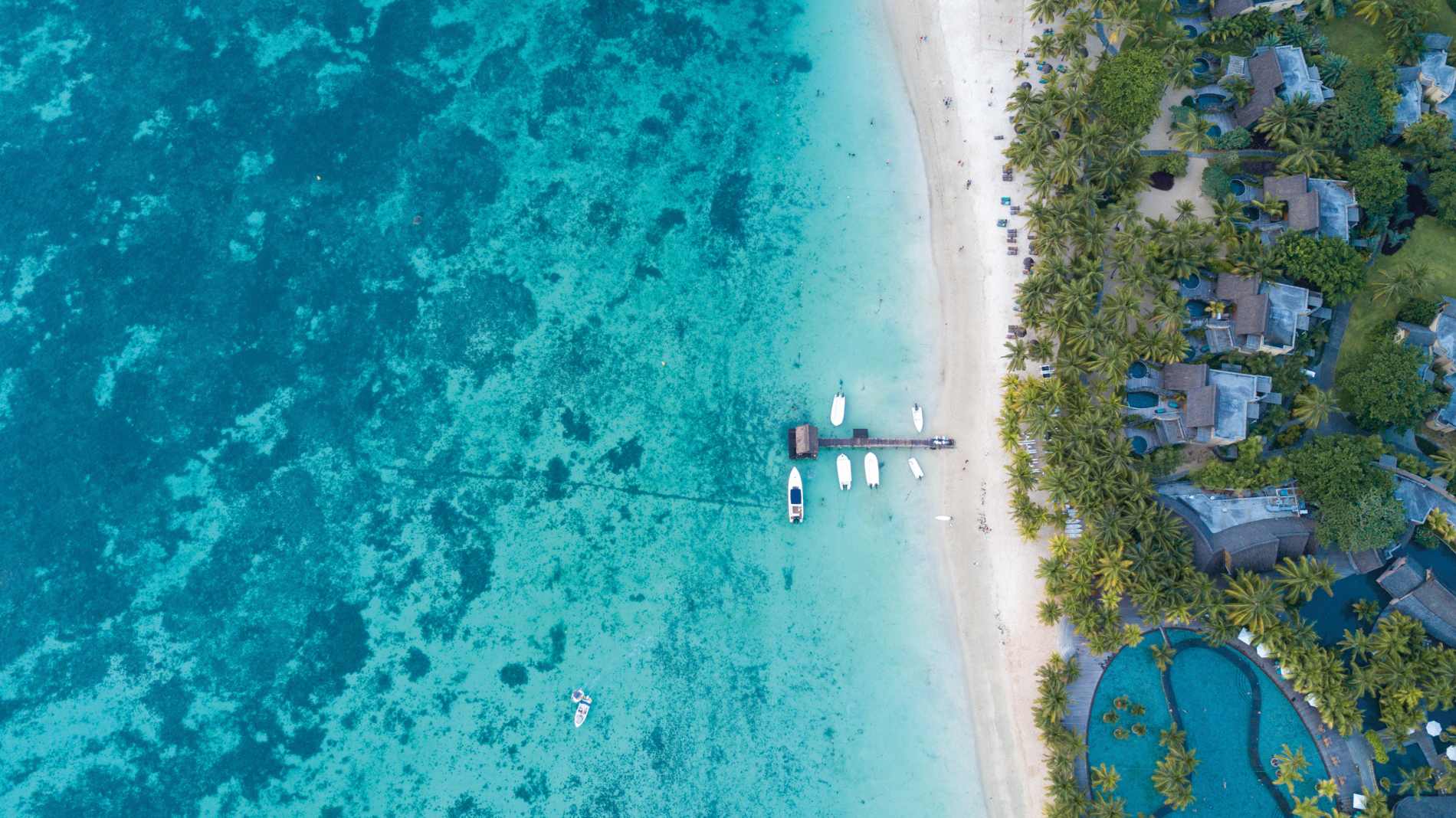 Rejser til Mauritius, Trou aux Biches Beachcomber Golf Resort & Spa, Pool, strand og Det Indiske Ocean