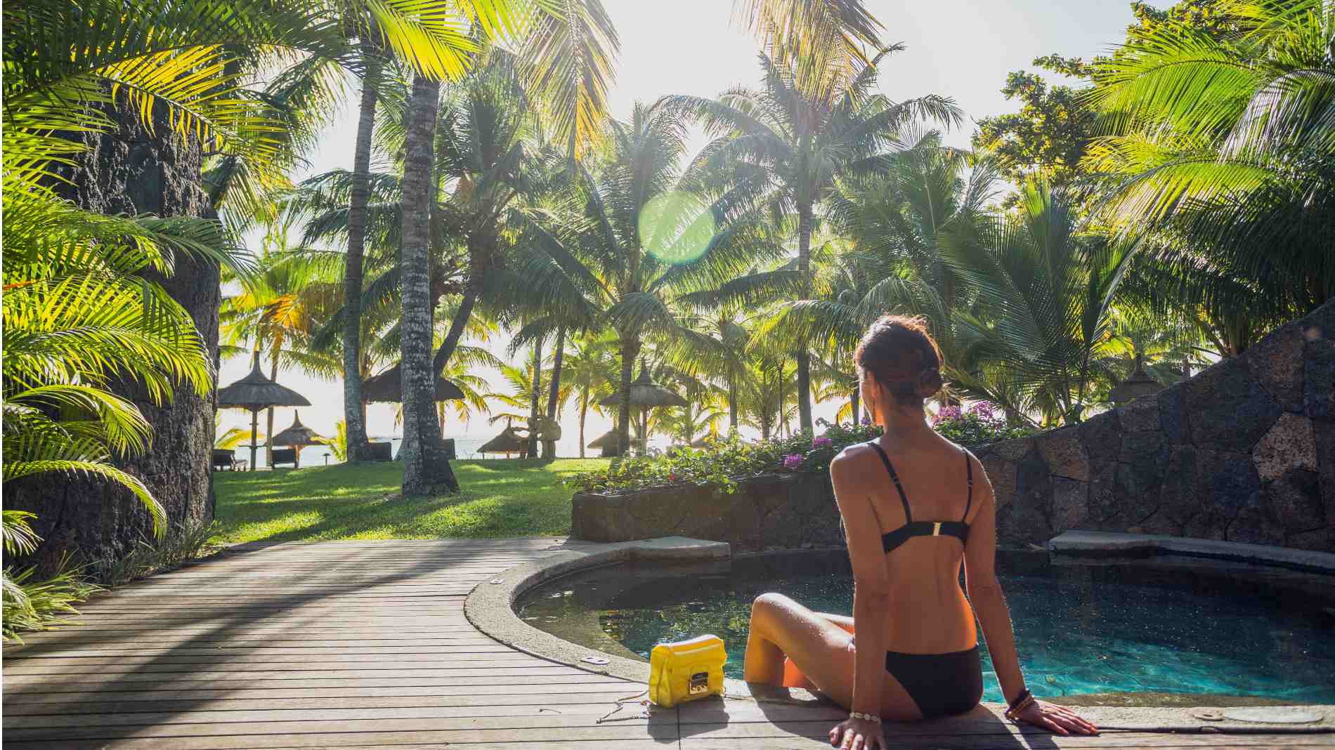Rejser til Mauritius, Trou aux Biches Beachcomber Golf Resort & Spa, Udsigt fra en Beachfront Suite med pool