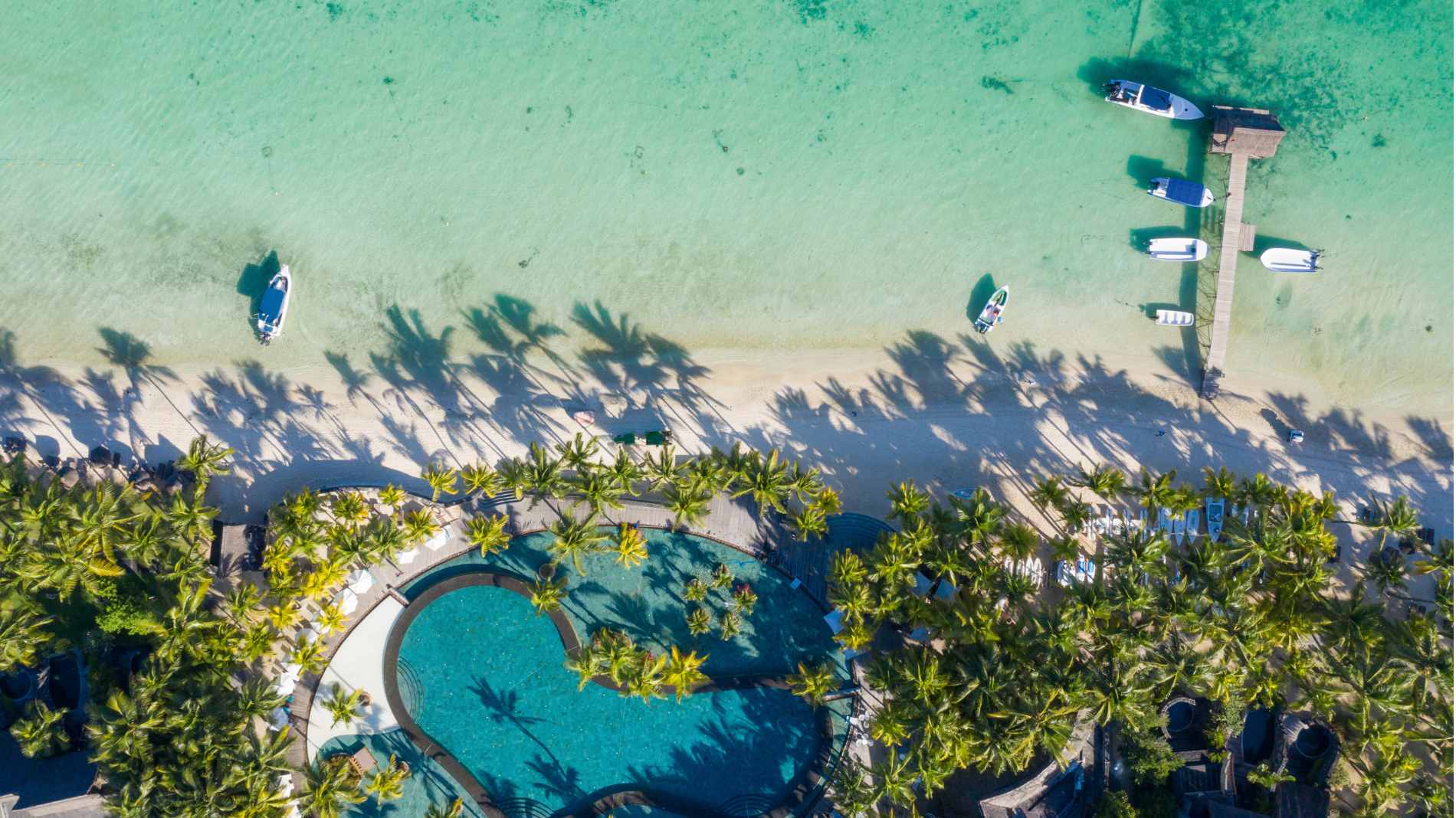Rejser til Mauritius, Trou aux Biches Beachcomber Golf Resort & Spa, Det dejlige poolområde