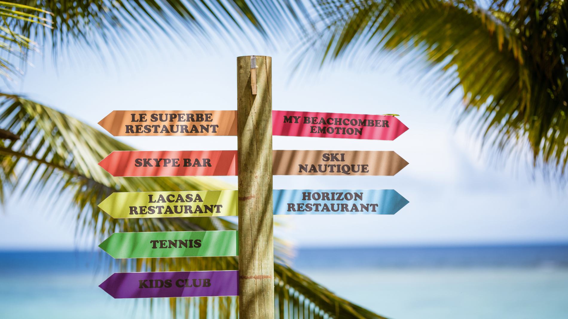 Rejser til Mauritius, Victoria Beachcomber Resort & Spa, Vejviser p&aring; Victoria Beachcomber