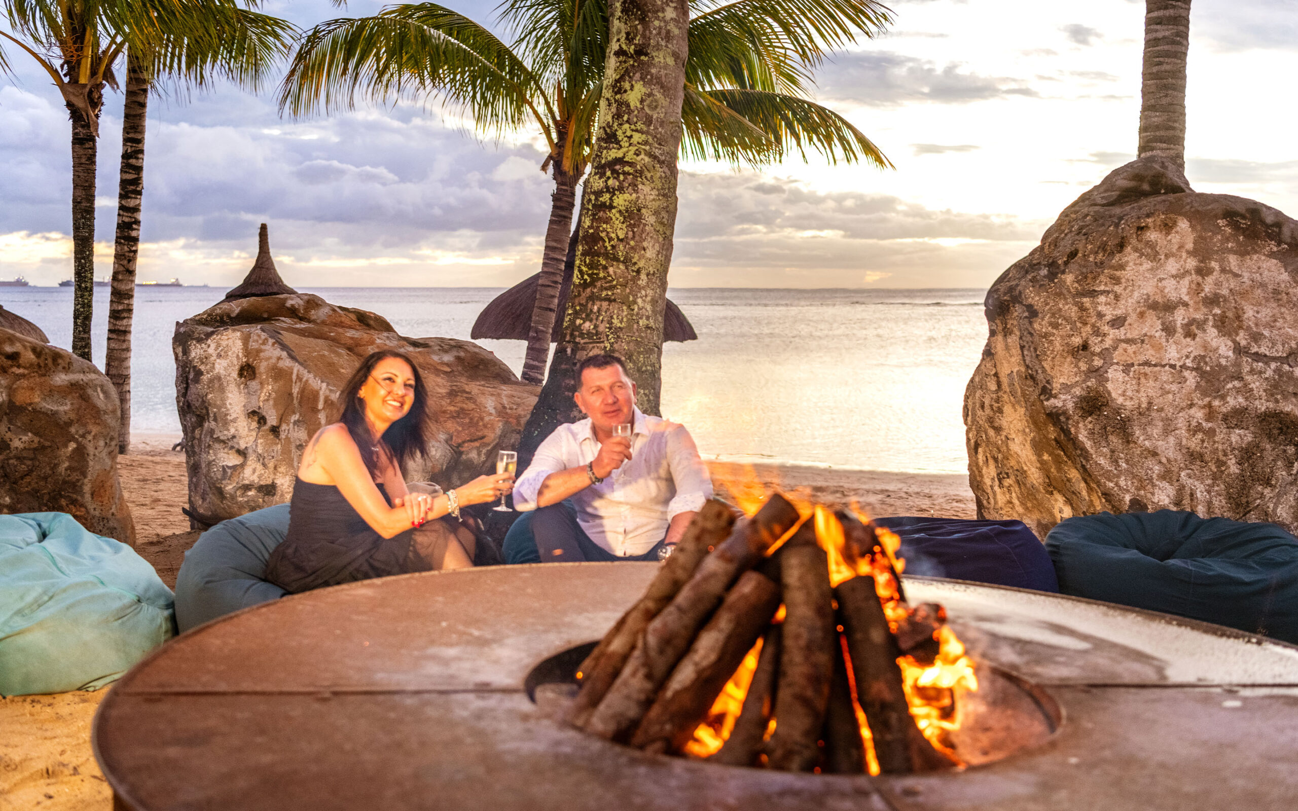 Mauritius Victoria Beachcomber Par Ved Stranden Solnedgang