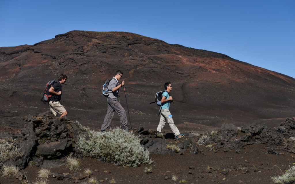 Reunion Vandrere Paa Piton De La Fournaise Vulkanen