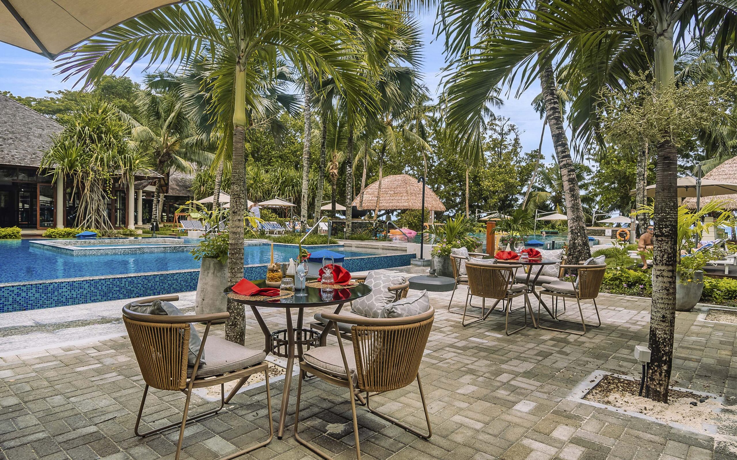 Seychellerne Silhouette Island Hilton Labriz Poolrestaurant Aria