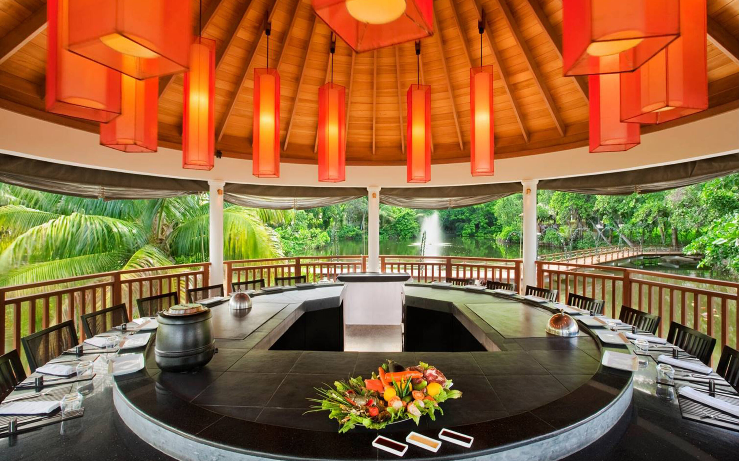 Seychellerne Silhouette Island Hilton Labriz Teppanyaki Restaurant