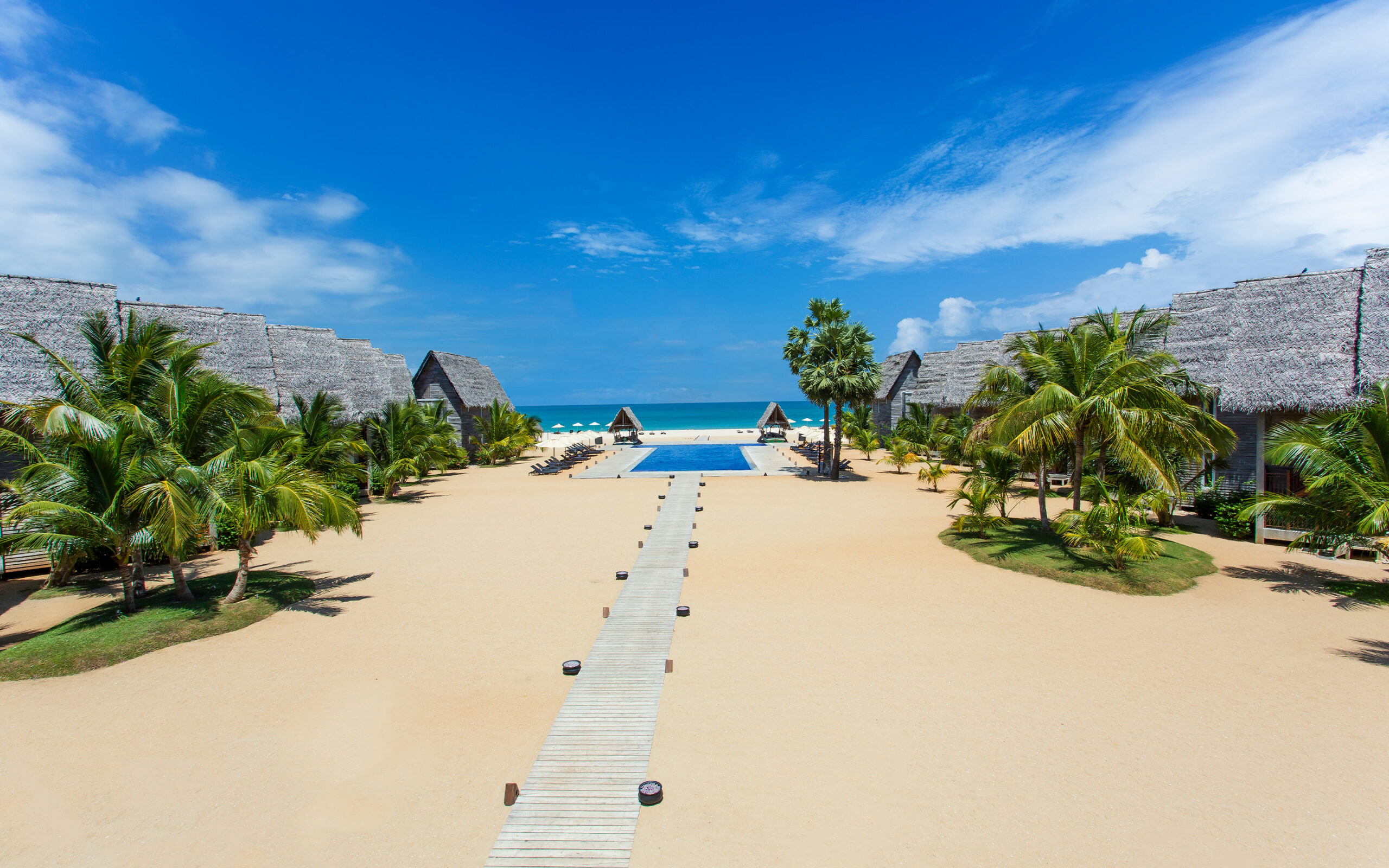 Sri Lanka Maalu Maalu Resort Udsigt Pool Og Havet