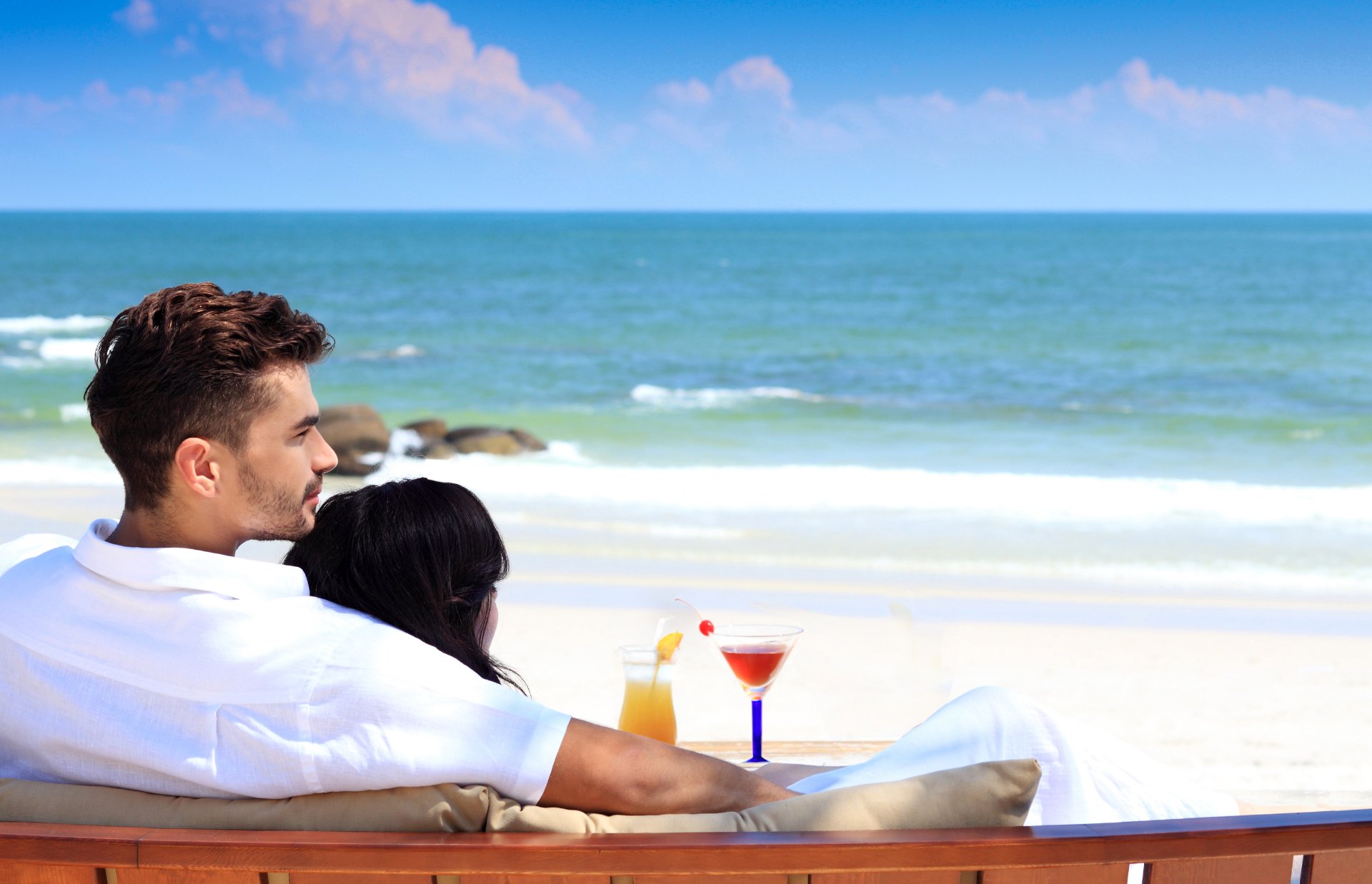 Thailand, Hua Hin, Centara Grand Beach Resort & Villas, Beach Drinks