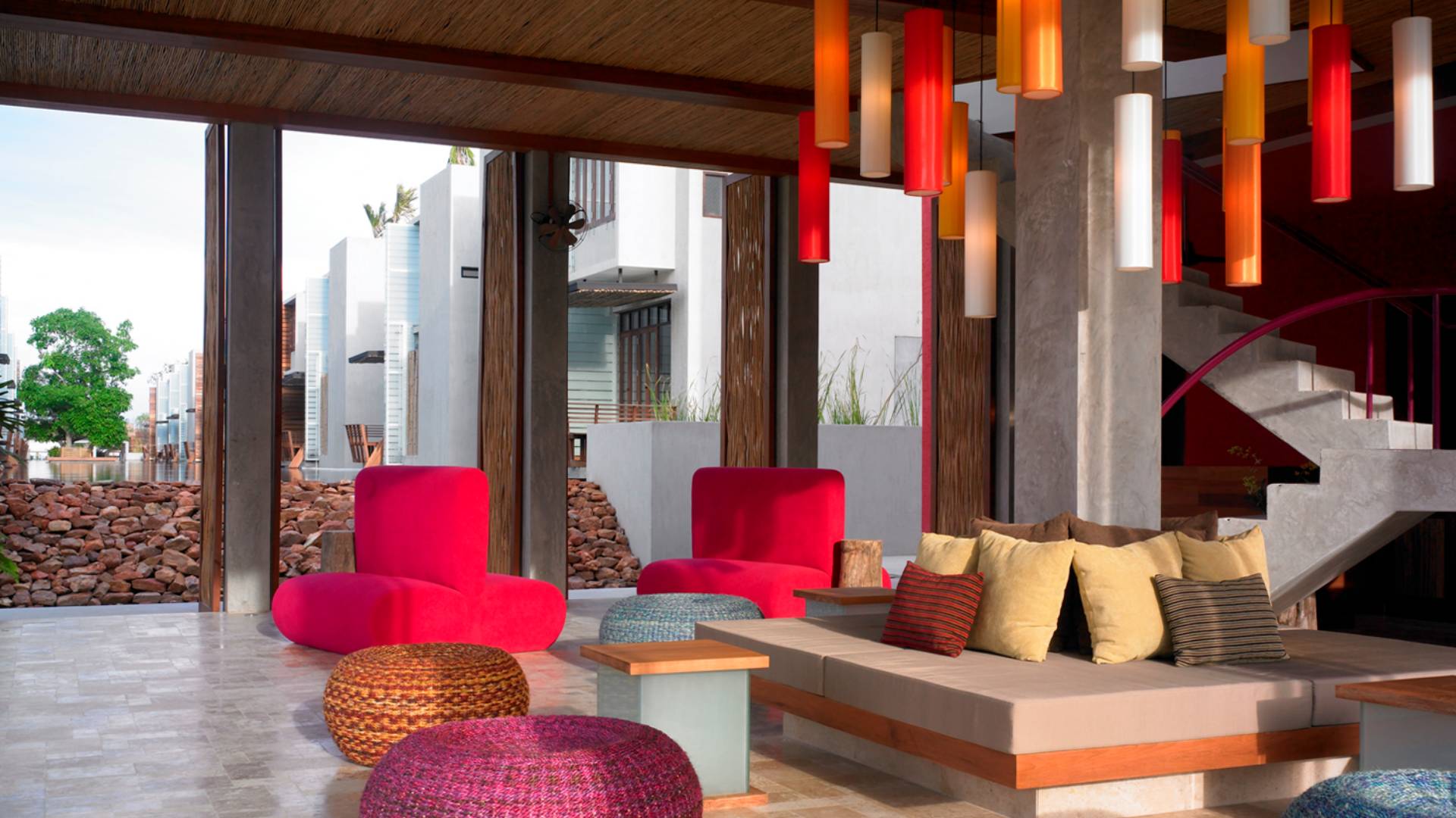 Thailand, Hua Hin, Lets Sea Hua Hin Al Fresco, Lobby Area