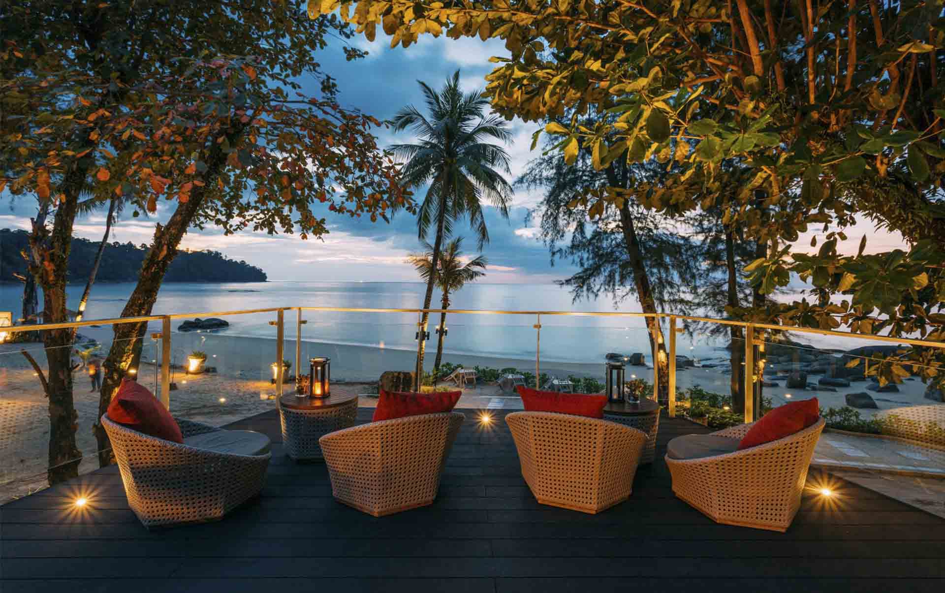 Thailand, Khao Lak, Moracea by Khao Lak Resort, Bar Evening