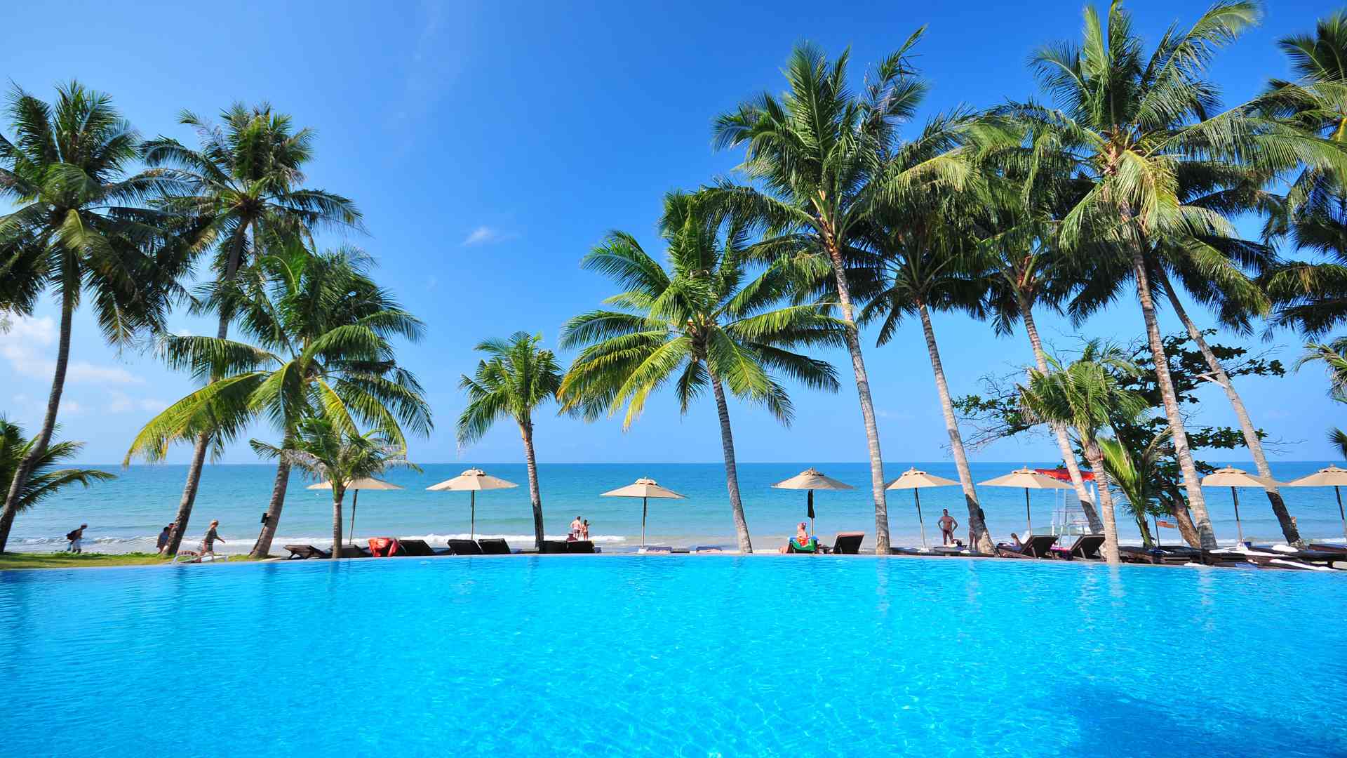 Thailand, Koh Chang, KC Grande Beach Resort & Spa, Pool View