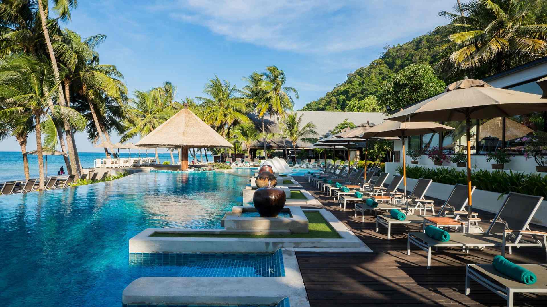 Thailand, Koh Chang, KC Grande Beach Resort & Spa, Pool View