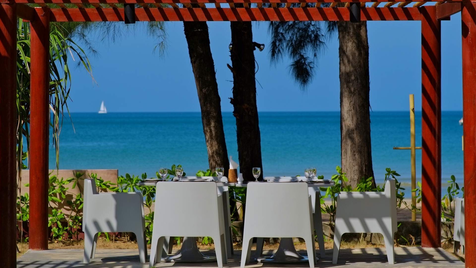 Thailand, Koh Lanta, Twin Lotus, Restaurant Beach