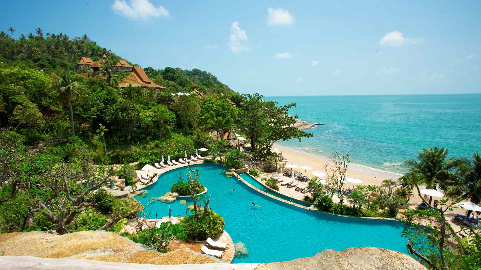 Thailand, Koh Phangan, Santhiya Koh Phangan Resort & Spa, Pool Omr&aring;de