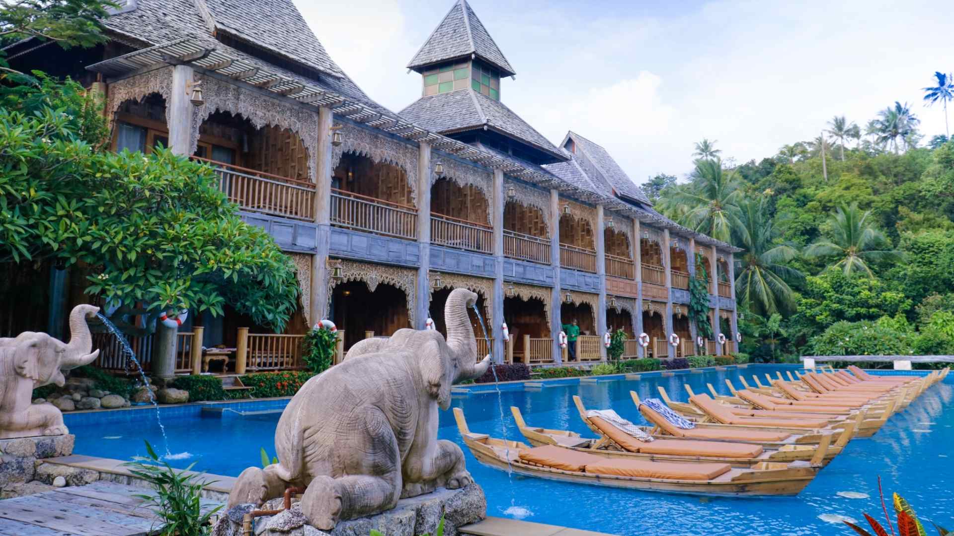 Thailand, Koh Phangan, Santhiya Koh Phangan Resort & Spa, Pool Omr&aring;de