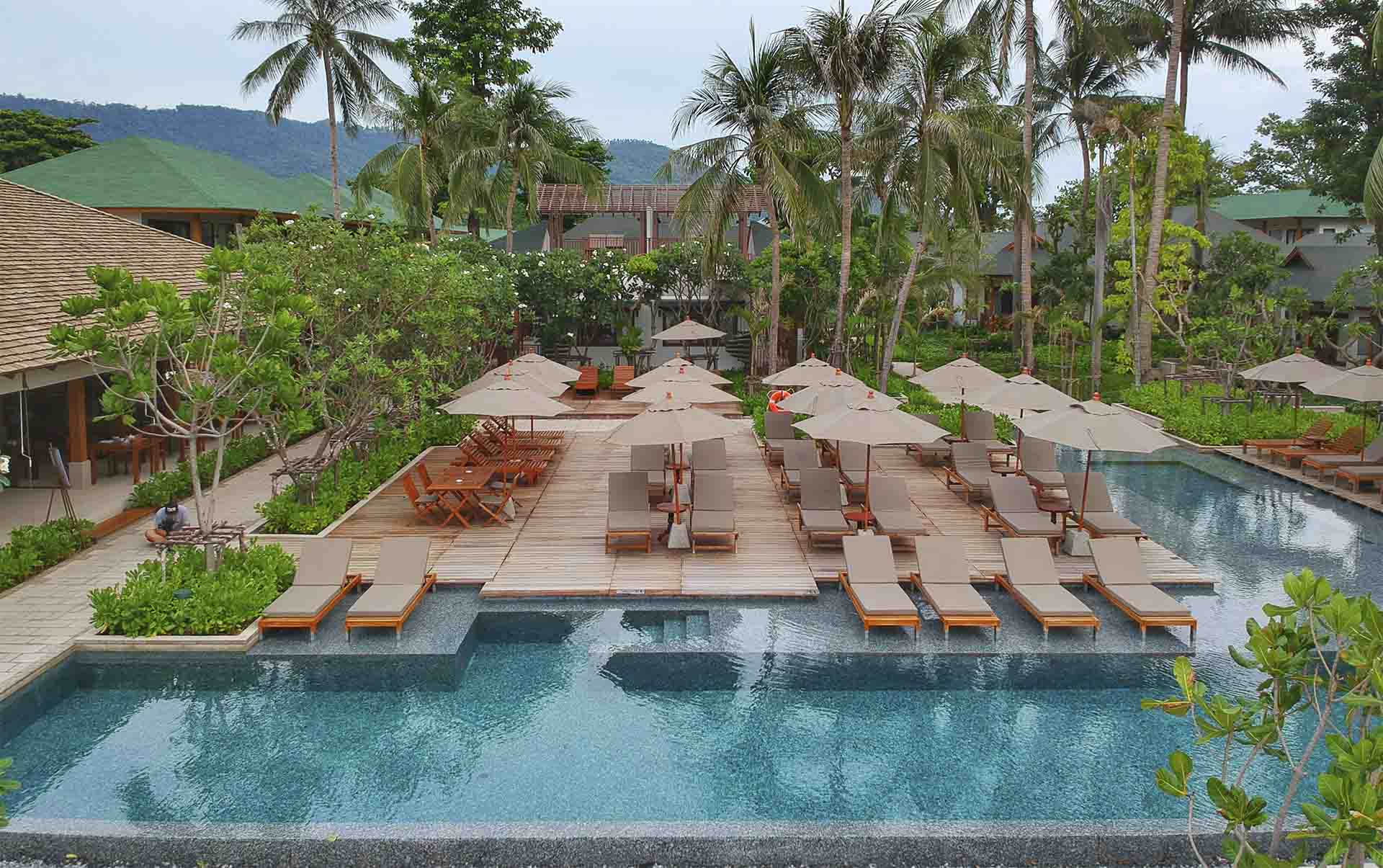 Thailand, Koh Samui, Banana Fan Sea Resort, Pool Omr&aring;de