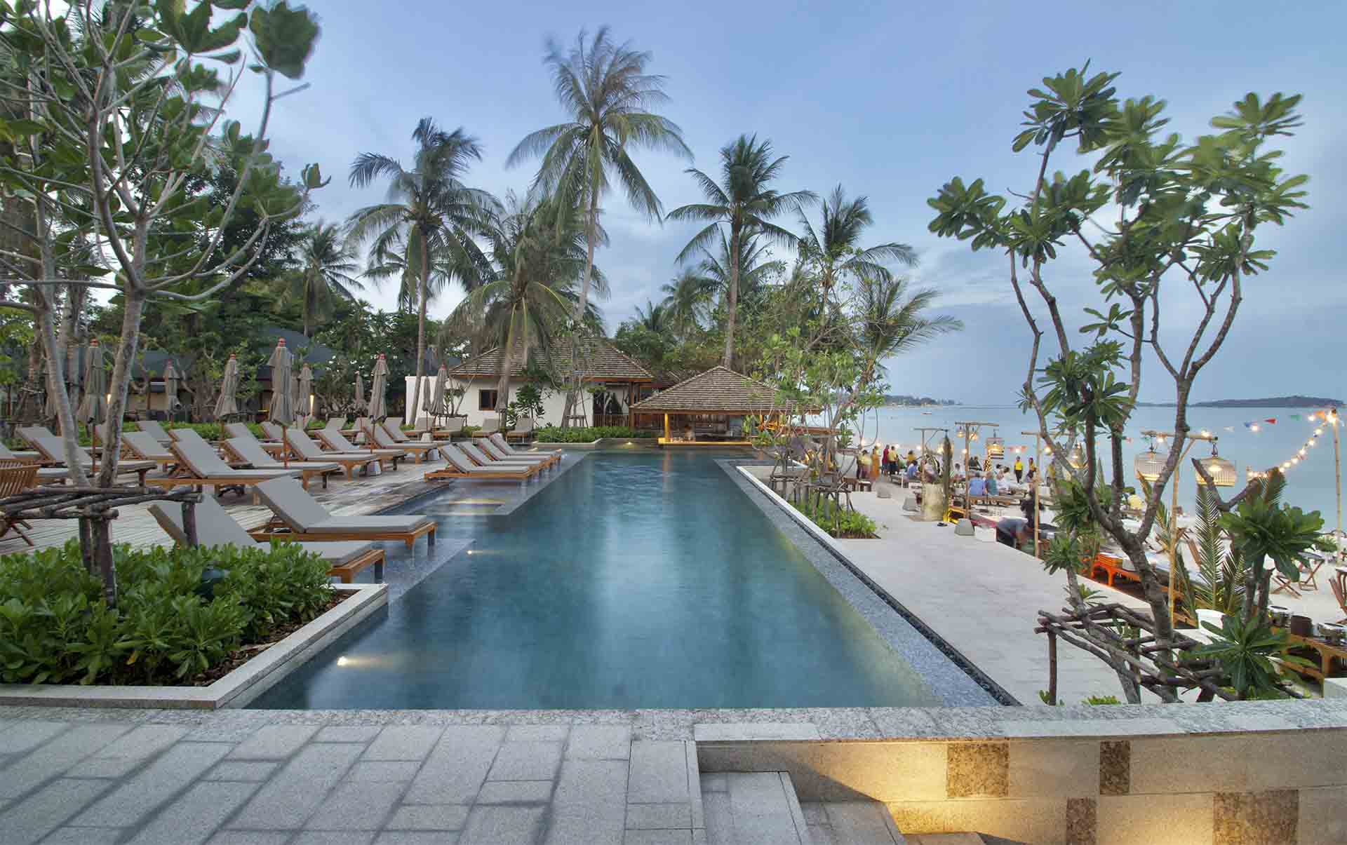 Thailand, Koh Samui, Banana Fan Sea Resort, Pool Omr&aring;de