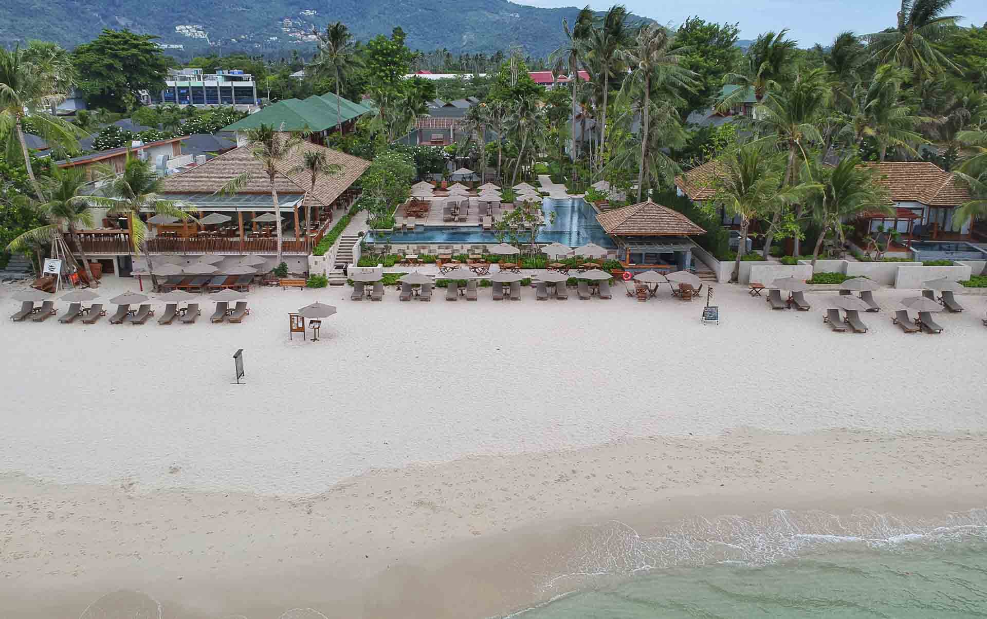Thailand, Koh Samui, Banana Fan Sea Resort, Strand Udsigt