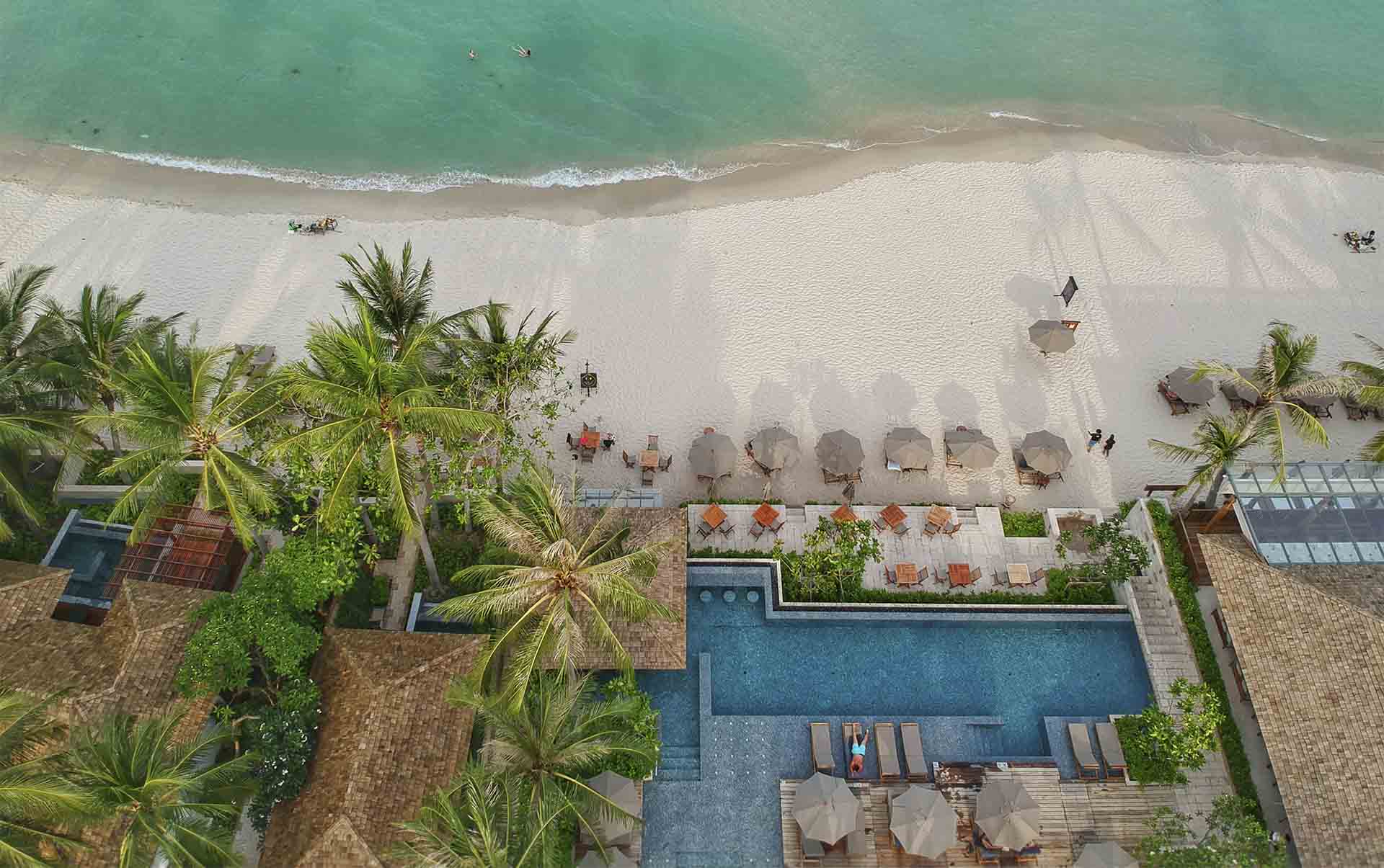 Thailand, Koh Samui, Banana Fan Sea Resort, Strand Udsigt