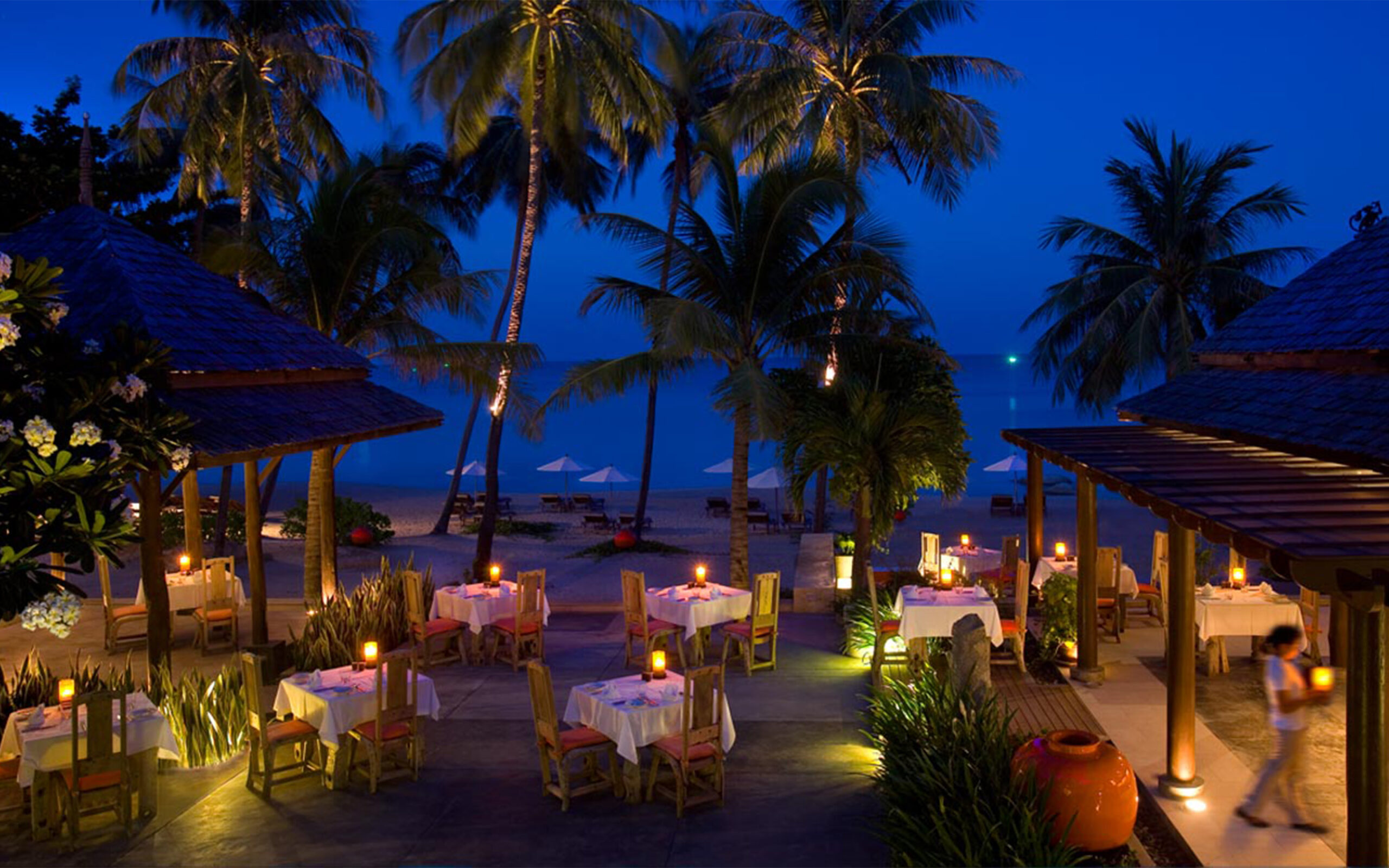 Thailand, Koh Samui, New Star Beach Resort, Stranden Aften