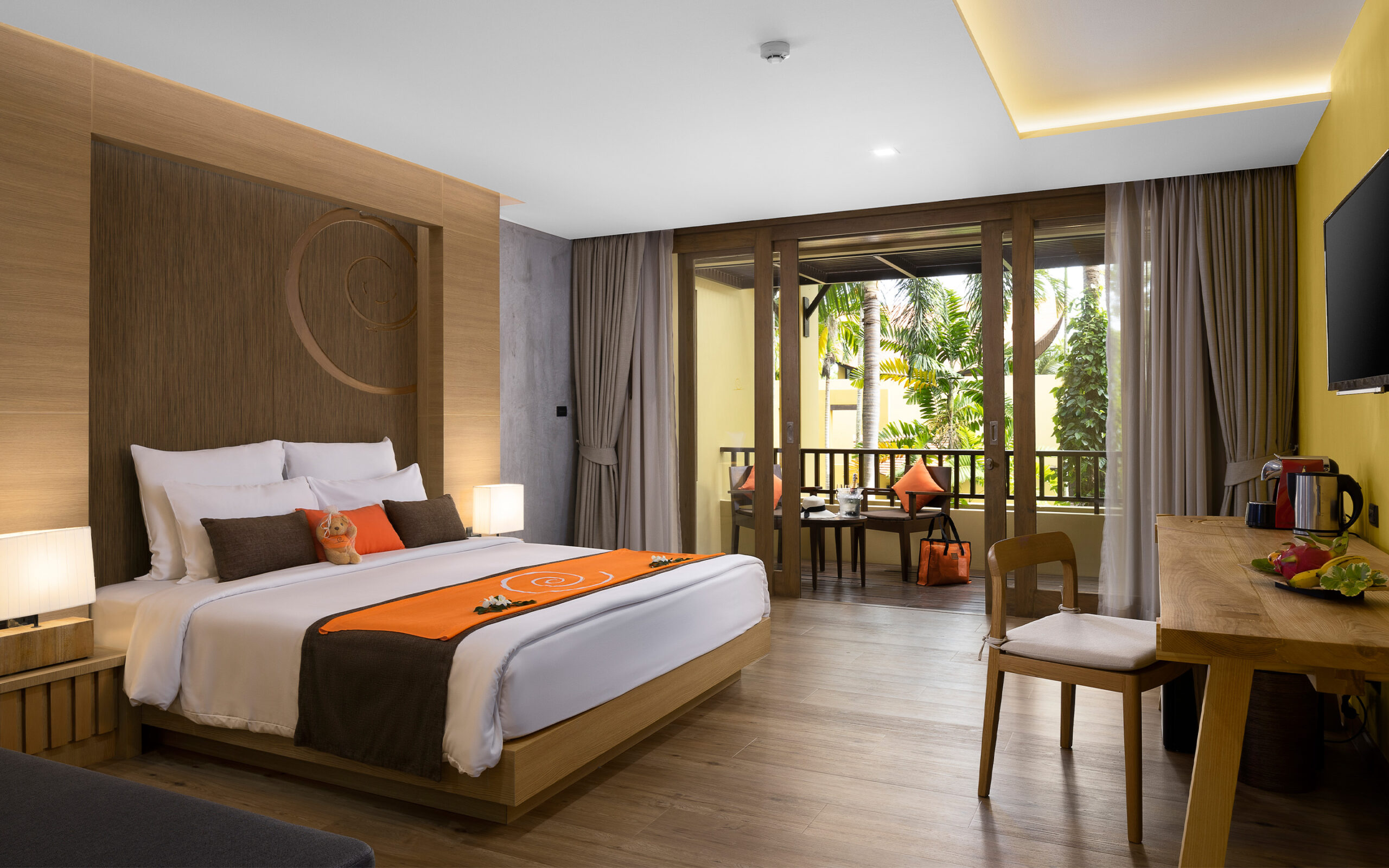 Rejser til Thailand, Koh Samui, New Star Beach Resort, deluxe balcony v&aelig;relse