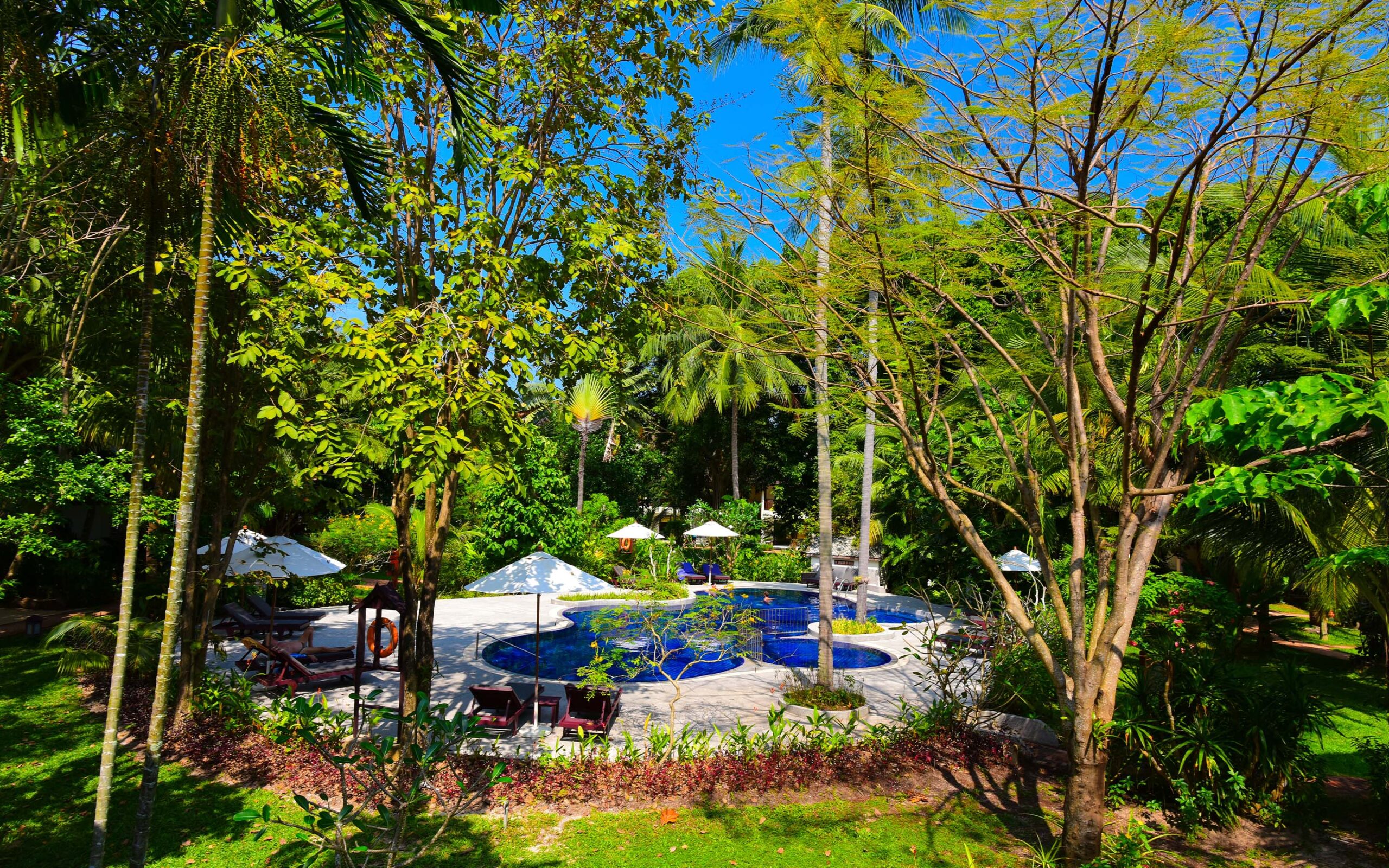 Thailand, Koh Samui, Paradise Beach Resort, Pool Omr&aring;de